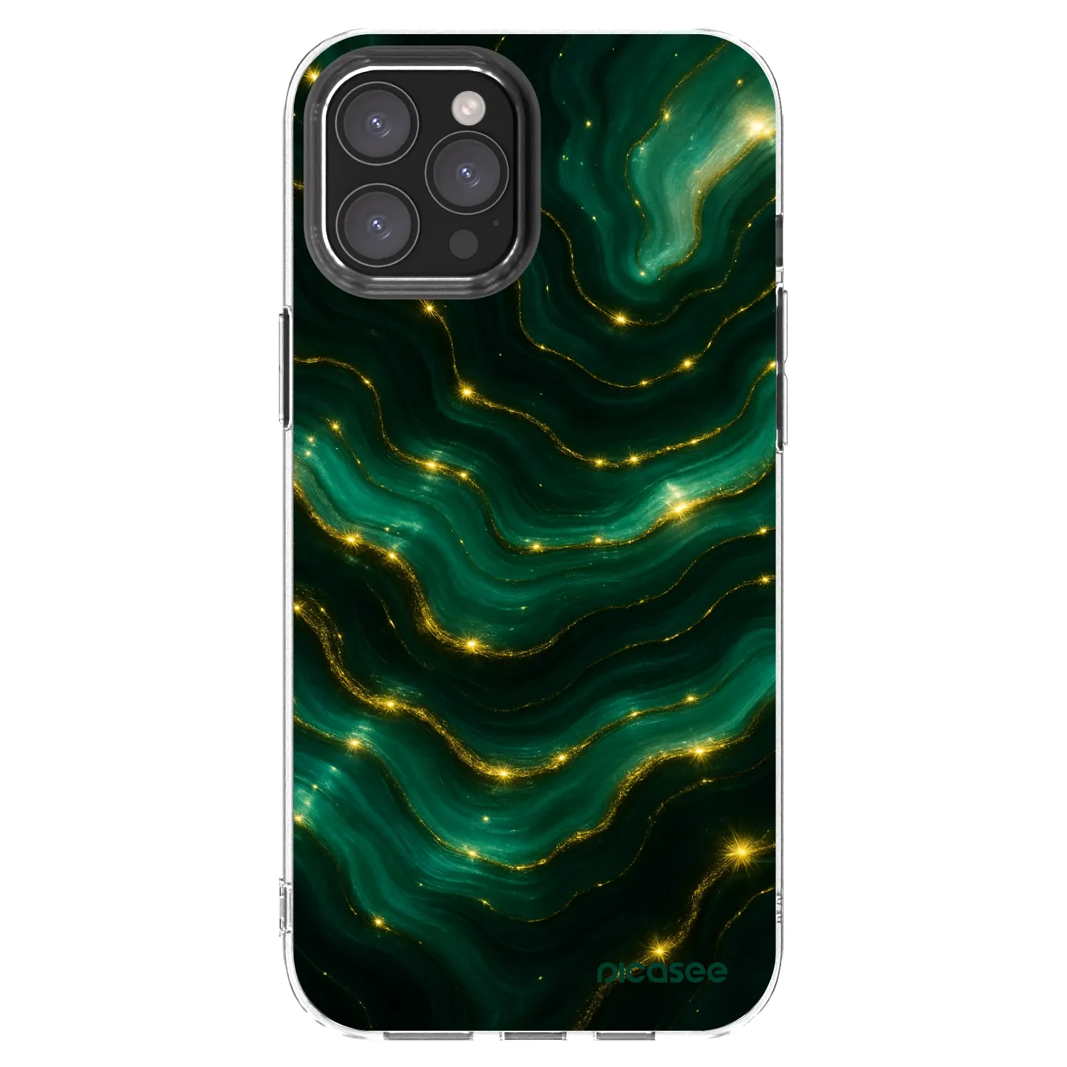 Picasee silikonska prozirna maskica za Apple iPhone 12 Pro Max - Emerald
