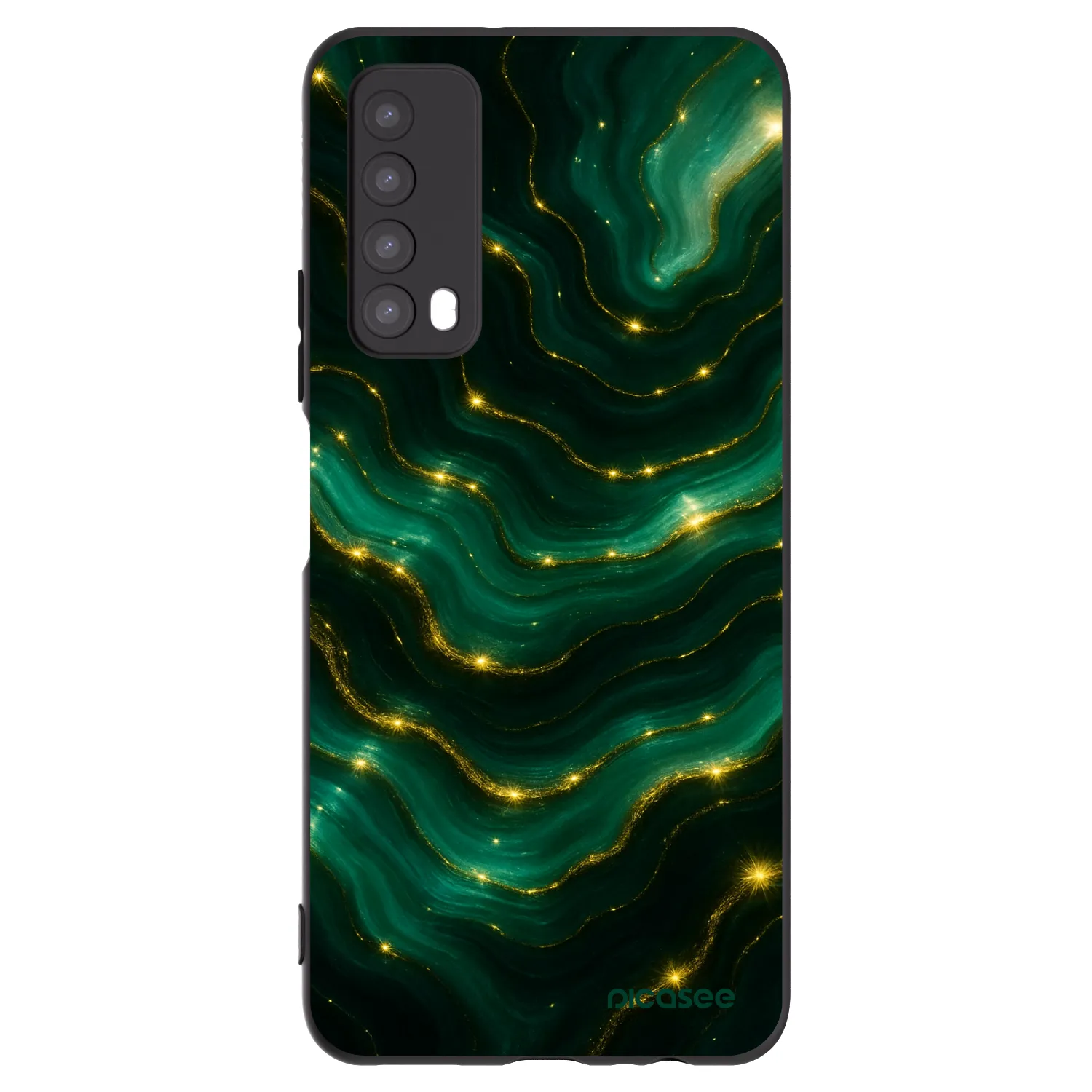 Picasee crna silikonska maskica za Huawei P Smart 2021 - Emerald