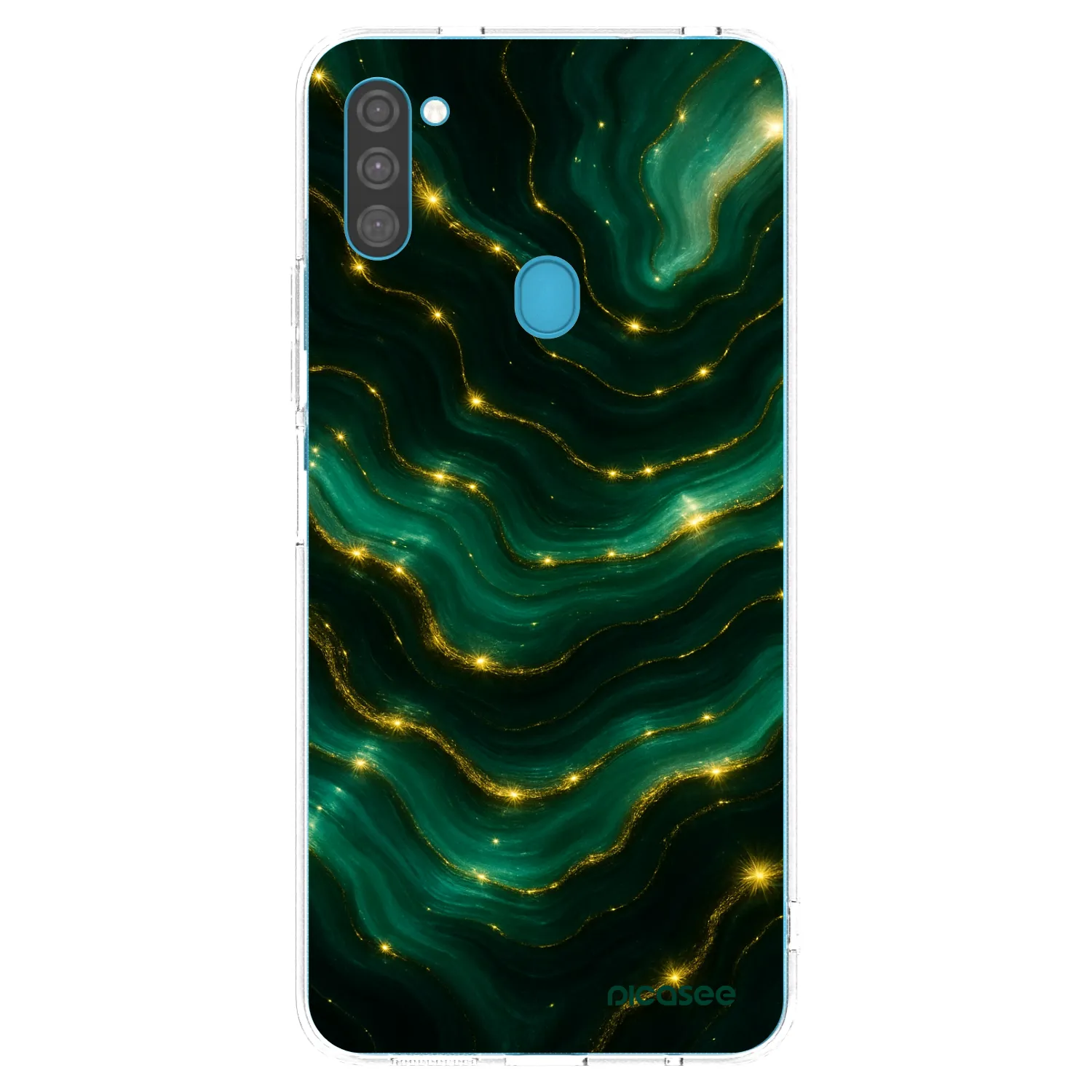 Picasee silikonska prozirna maskica za Samsung Galaxy M11 - Emerald