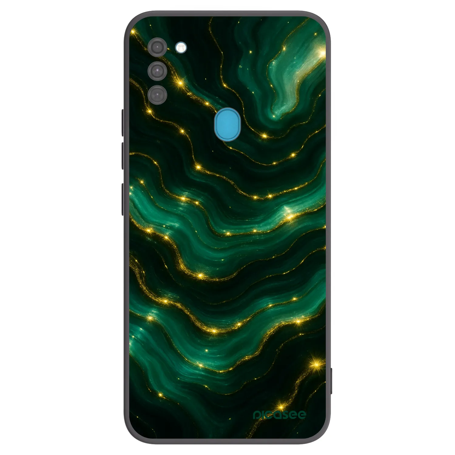 Picasee crna silikonska maskica za Samsung Galaxy M11 - Emerald