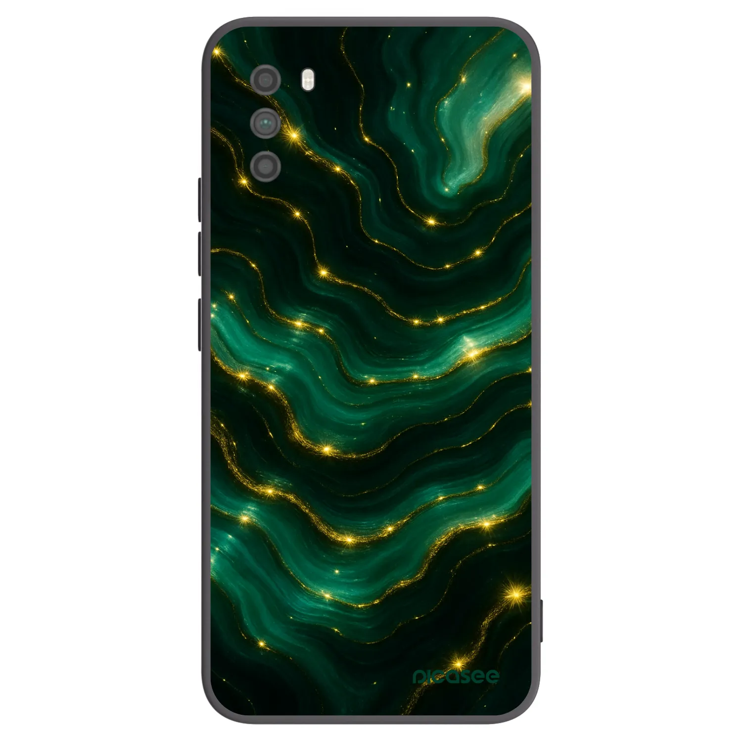 Picasee crna silikonska maskica za Xiaomi Poco M3 - Emerald
