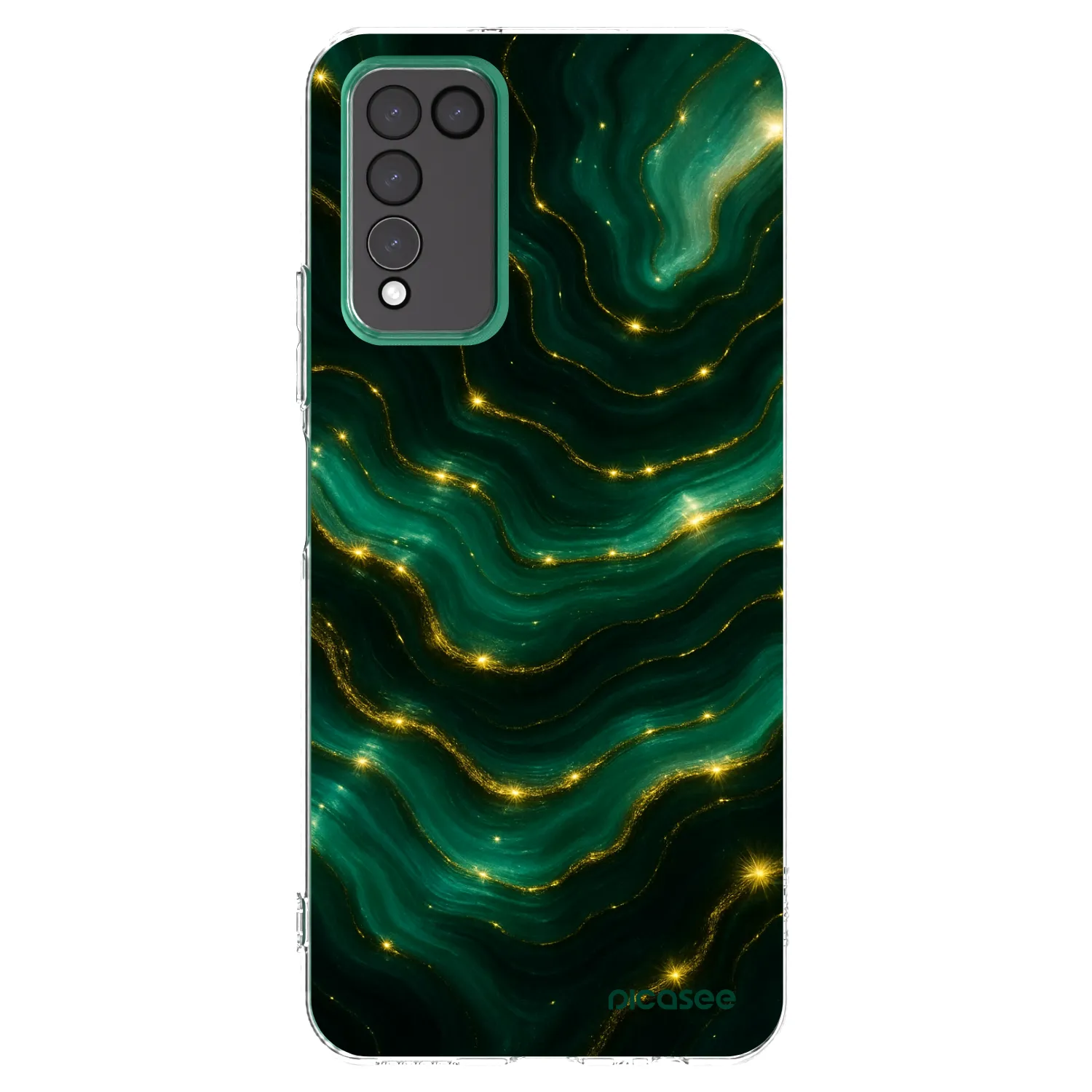 Picasee silikonska prozirna maskica za Honor 10X Lite - Emerald