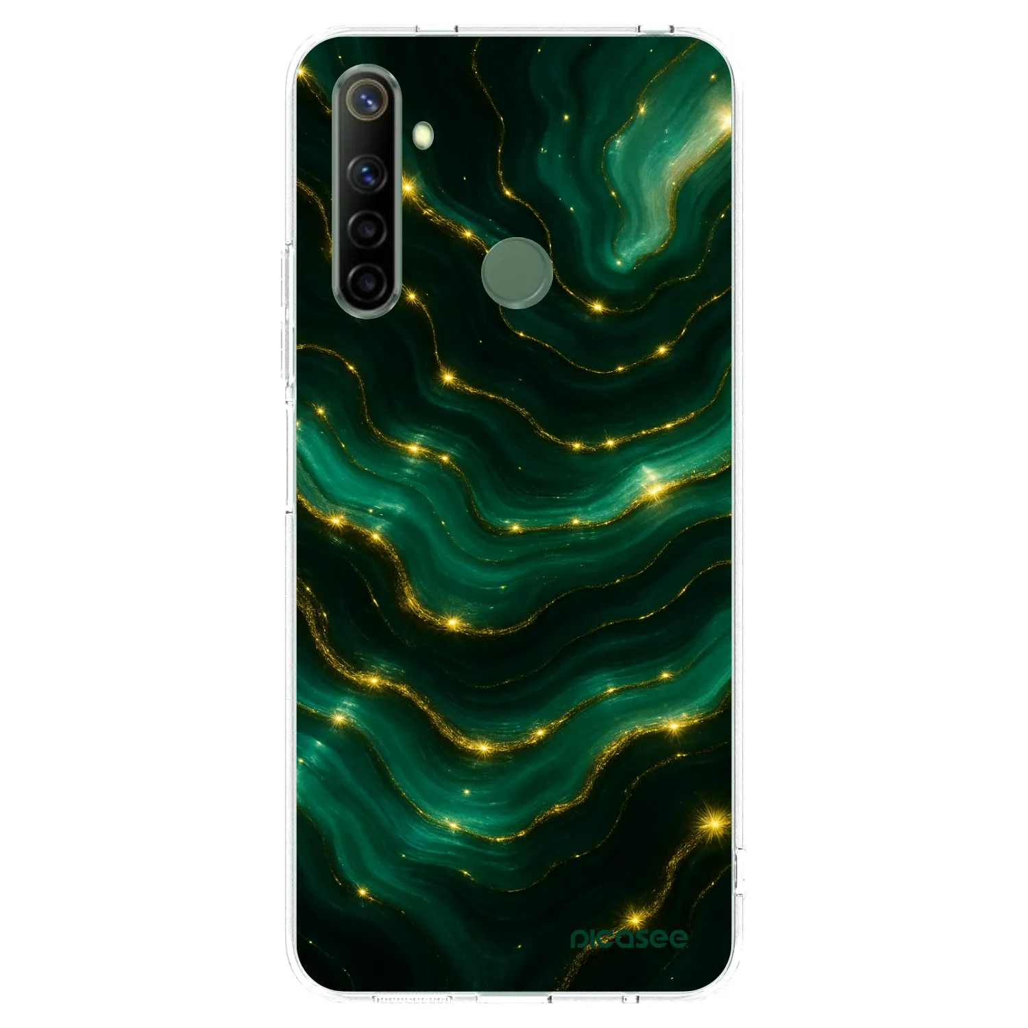 Picasee silikonska prozirna maskica za Realme 6i - Emerald