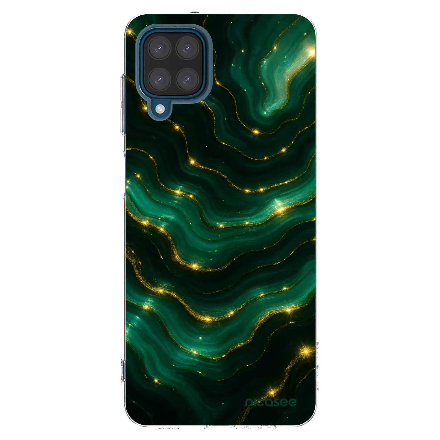 Picasee silikonska prozirna maskica za Samsung Galaxy A12 A125F - Emerald