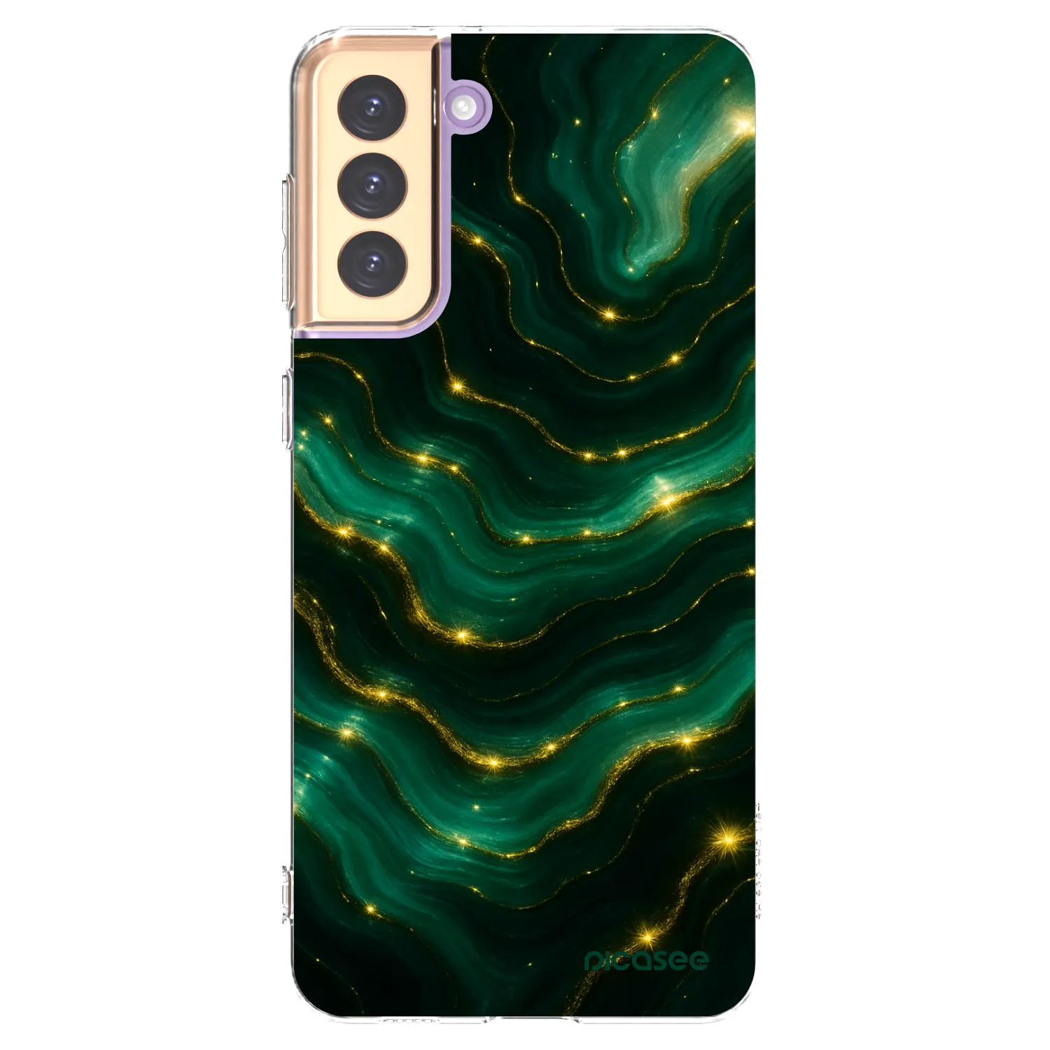 Picasee silikonska prozirna maskica za Samsung Galaxy S21+ 5G G996F - Emerald