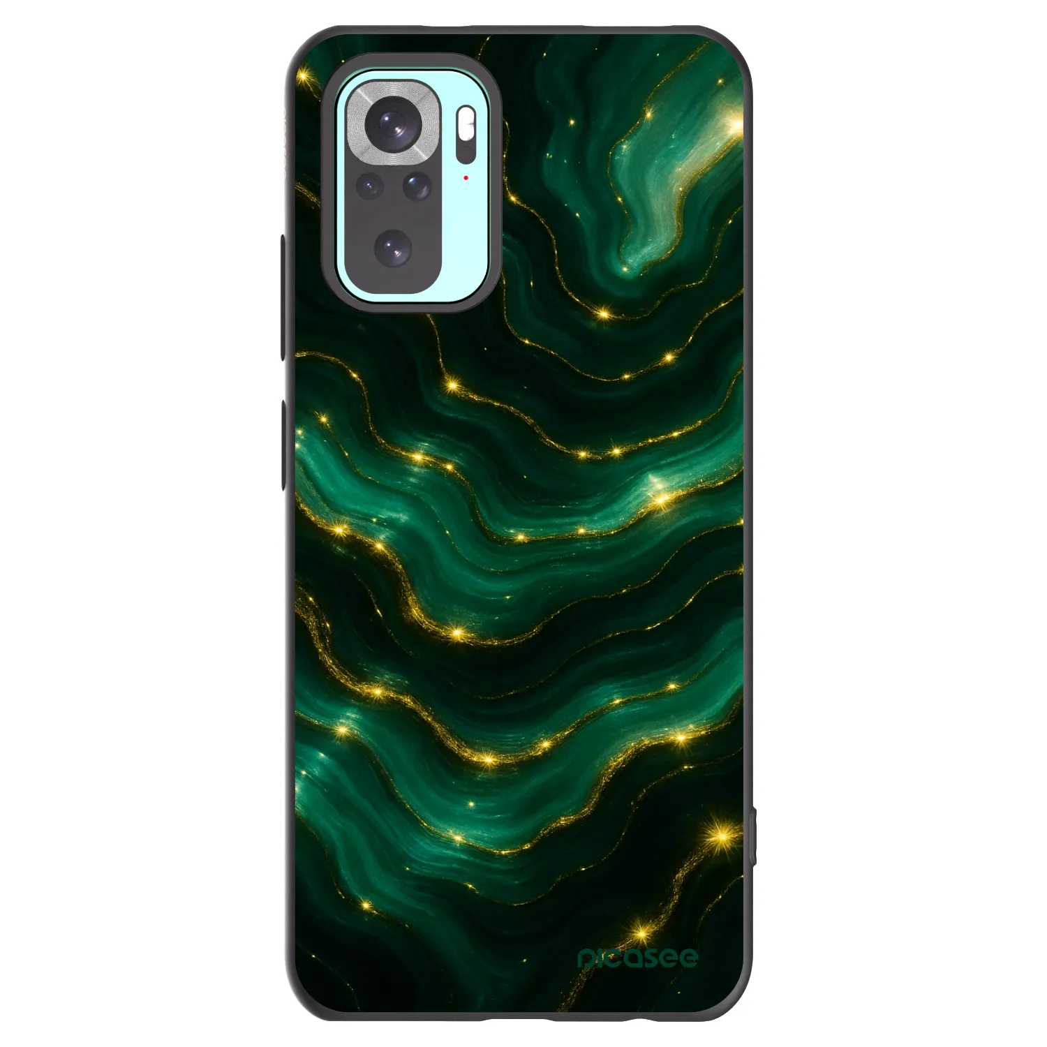 Picasee crna silikonska maskica za Xiaomi Redmi Note 10 Pro - Emerald
