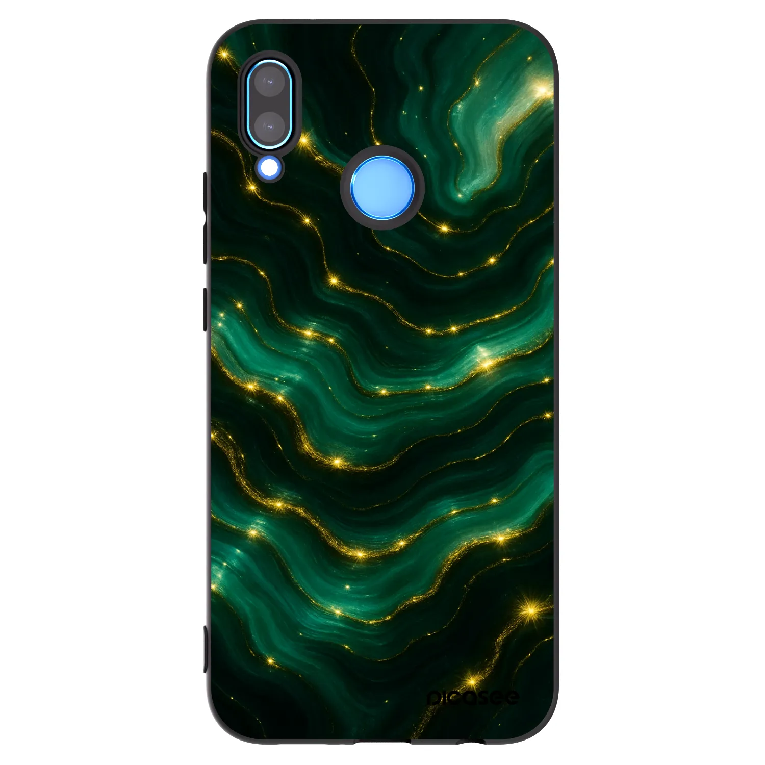 Picasee crna silikonska maskica za Huawei P20 Lite - Emerald