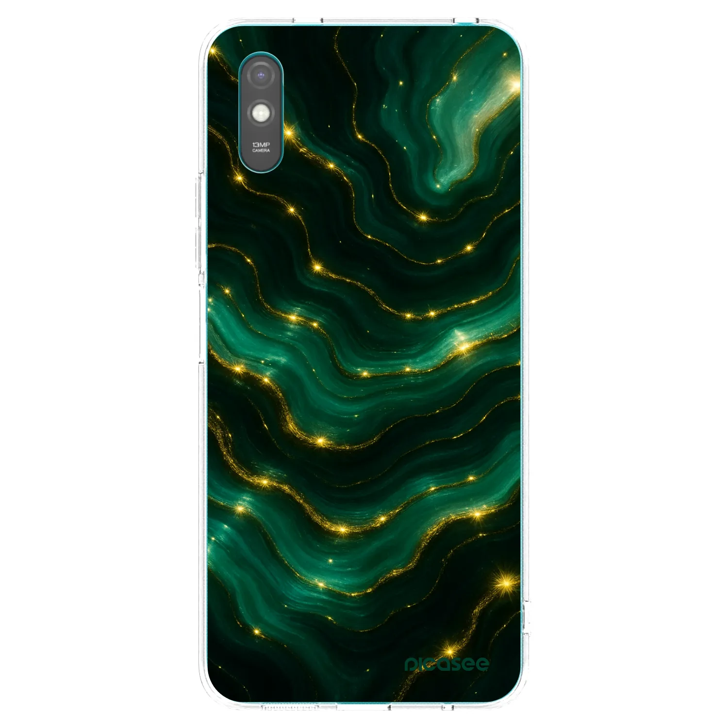 Picasee silikonska prozirna maskica za Xiaomi Redmi 9AT - Emerald