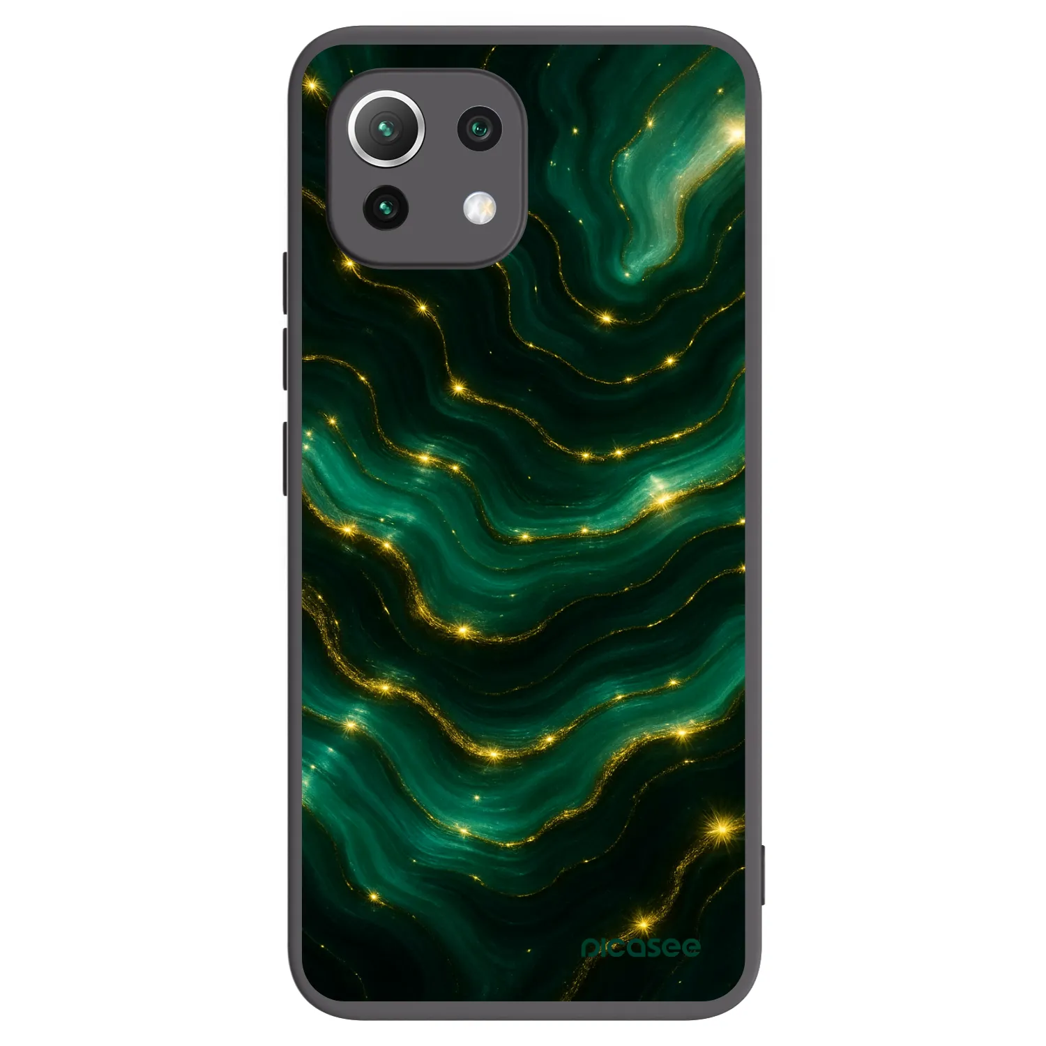 Picasee crna silikonska maskica za Xiaomi Mi 11 Lite - Emerald
