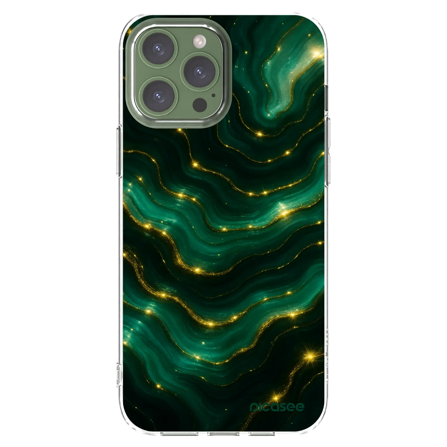 Picasee silikonska prozirna maskica za Apple iPhone 13 Pro Max - Emerald