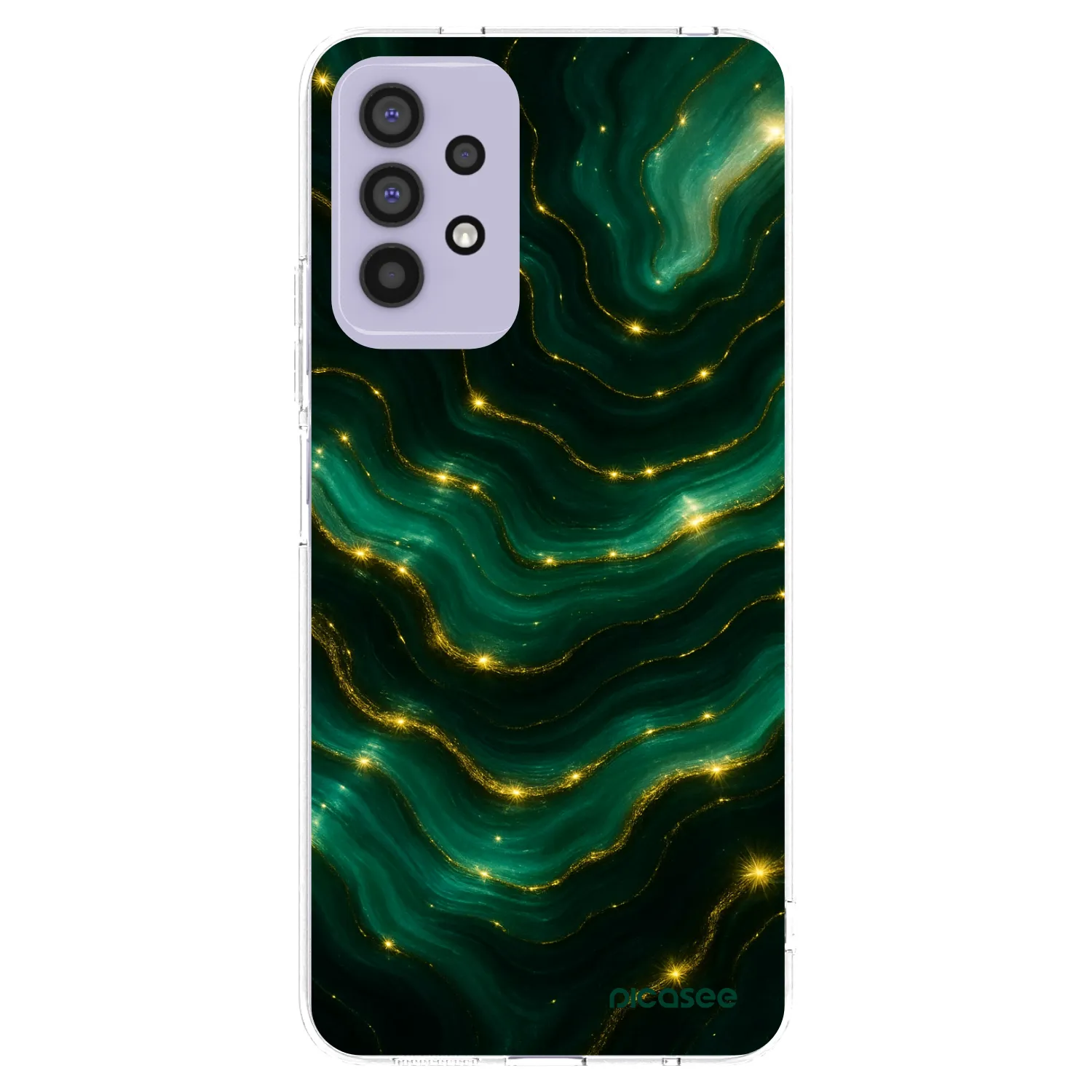 Picasee silikonska prozirna maskica za Samsung Galaxy A32 4G SM-A325F - Emerald