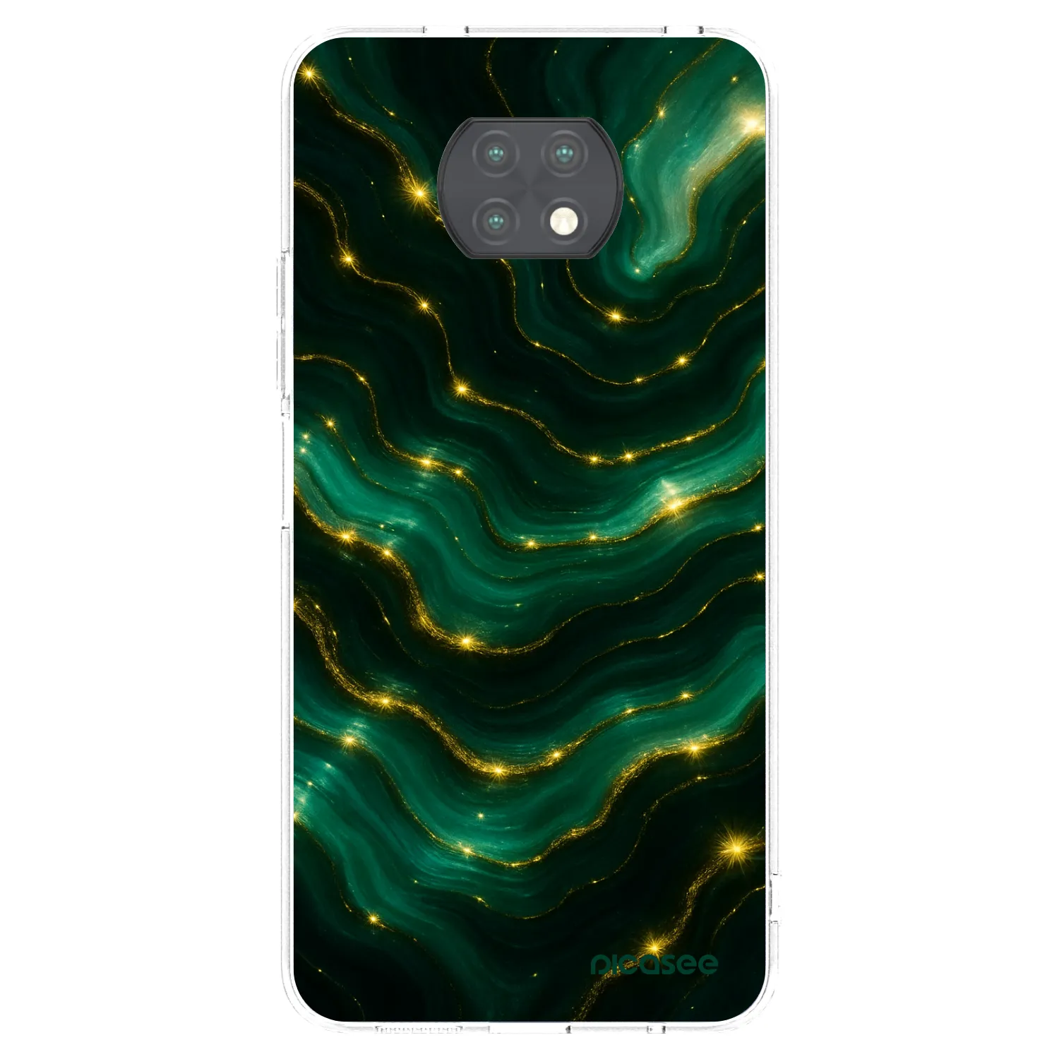 Picasee silikonska prozirna maskica za Xiaomi Redmi Note 9T - Emerald