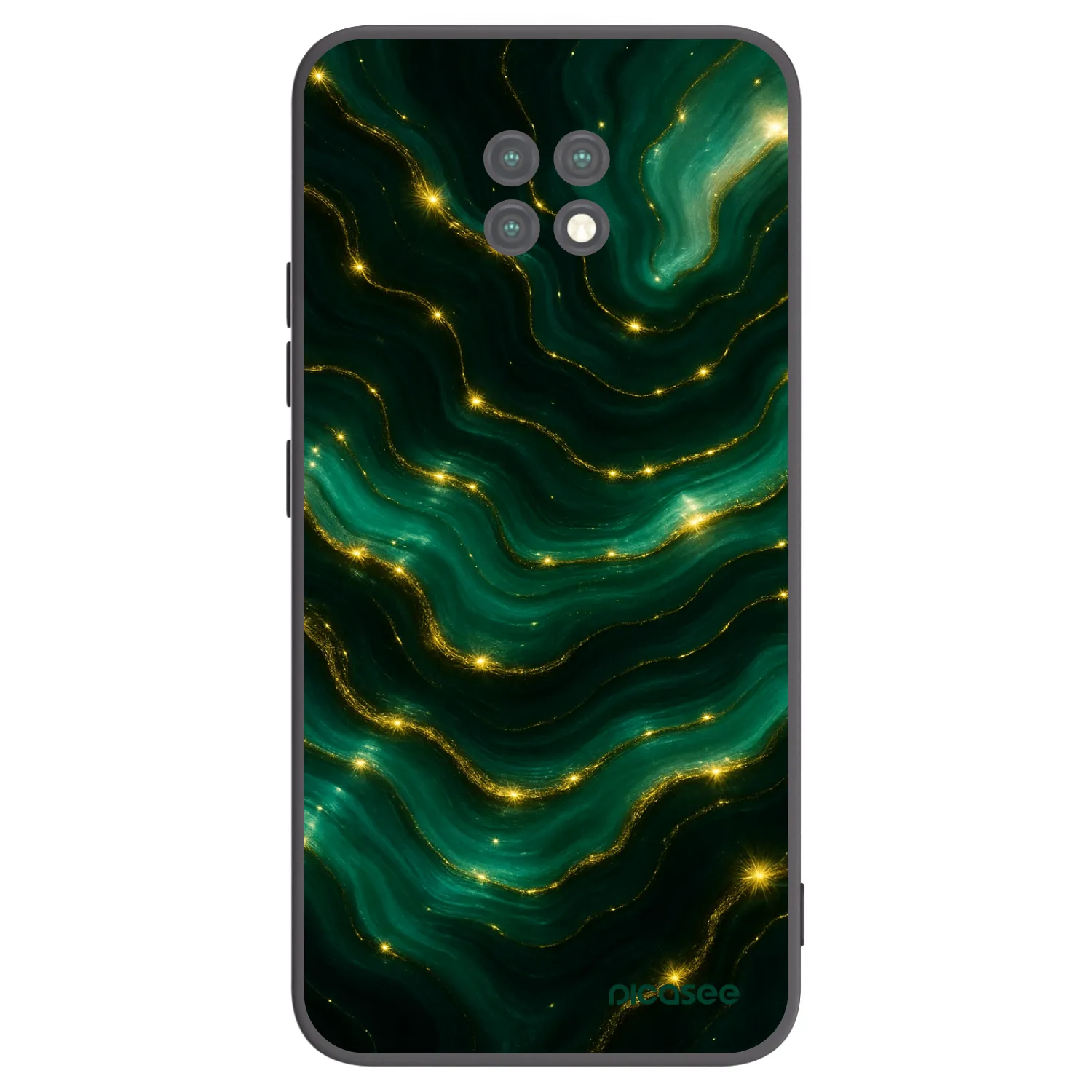 Picasee crna silikonska maskica za Xiaomi Redmi Note 9T - Emerald