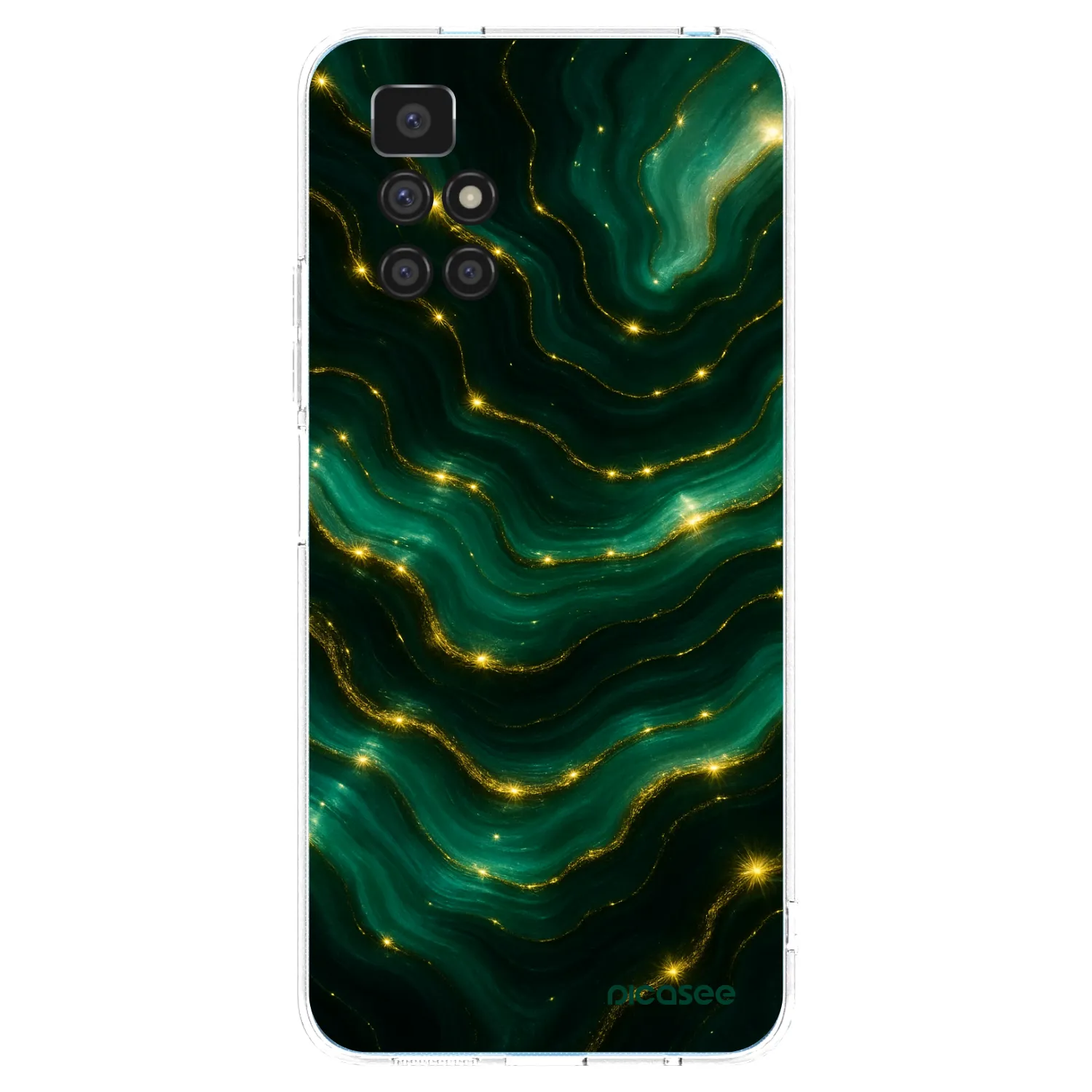 Picasee silikonska prozirna maskica za Xiaomi Redmi 10 - Emerald