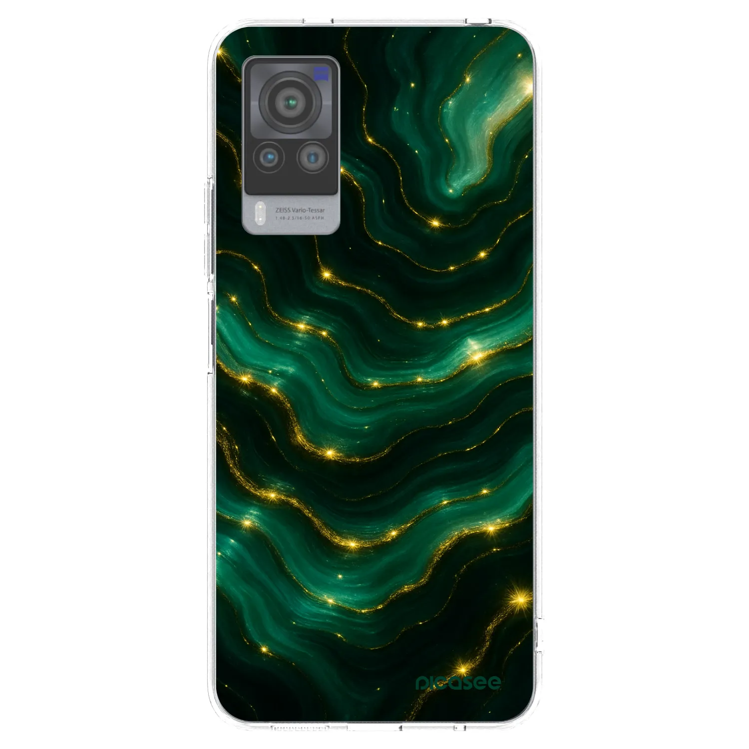 Picasee silikonska prozirna maskica za Vivo X60 Pro 5G - Emerald