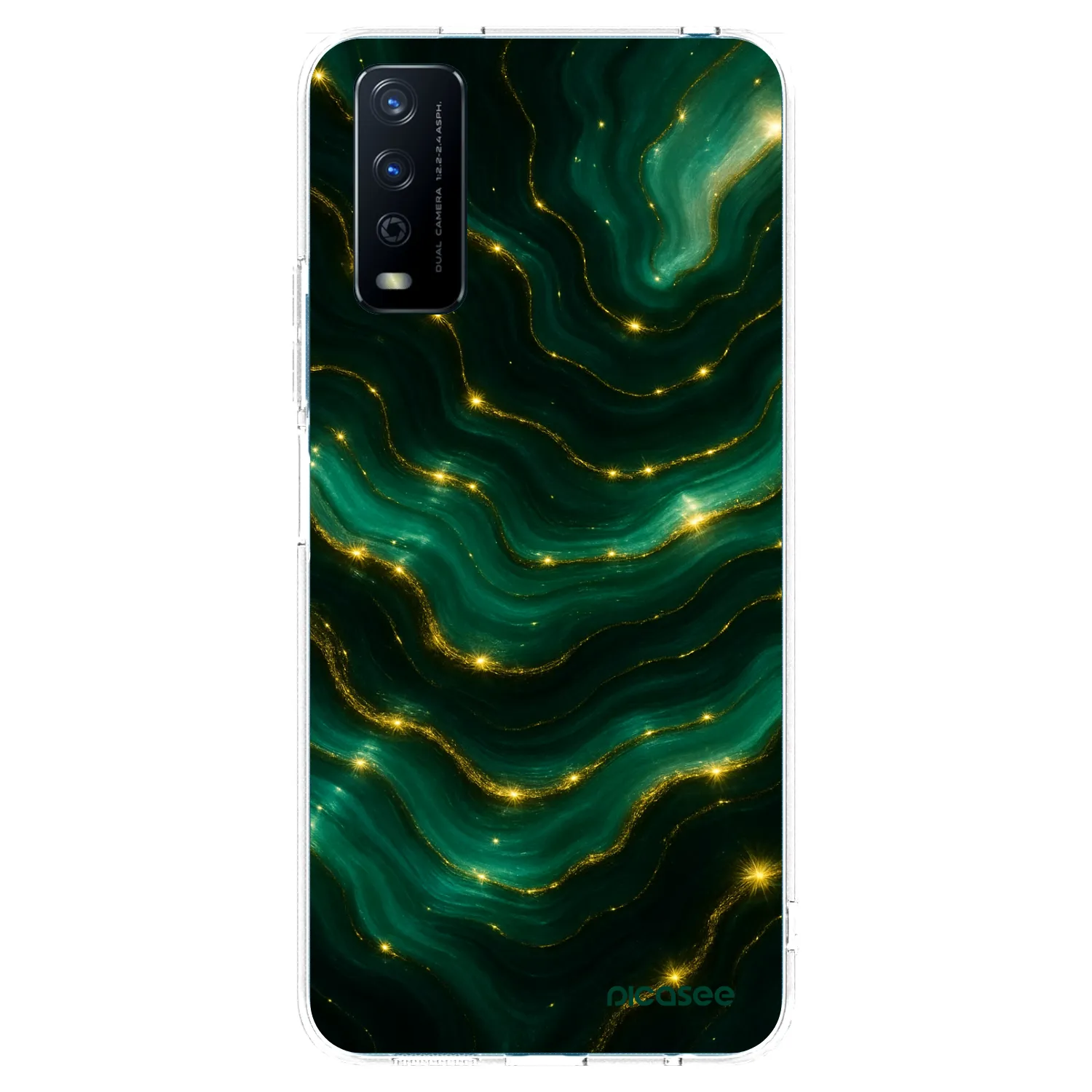 Picasee silikonska prozirna maskica za Vivo Y11s - Emerald
