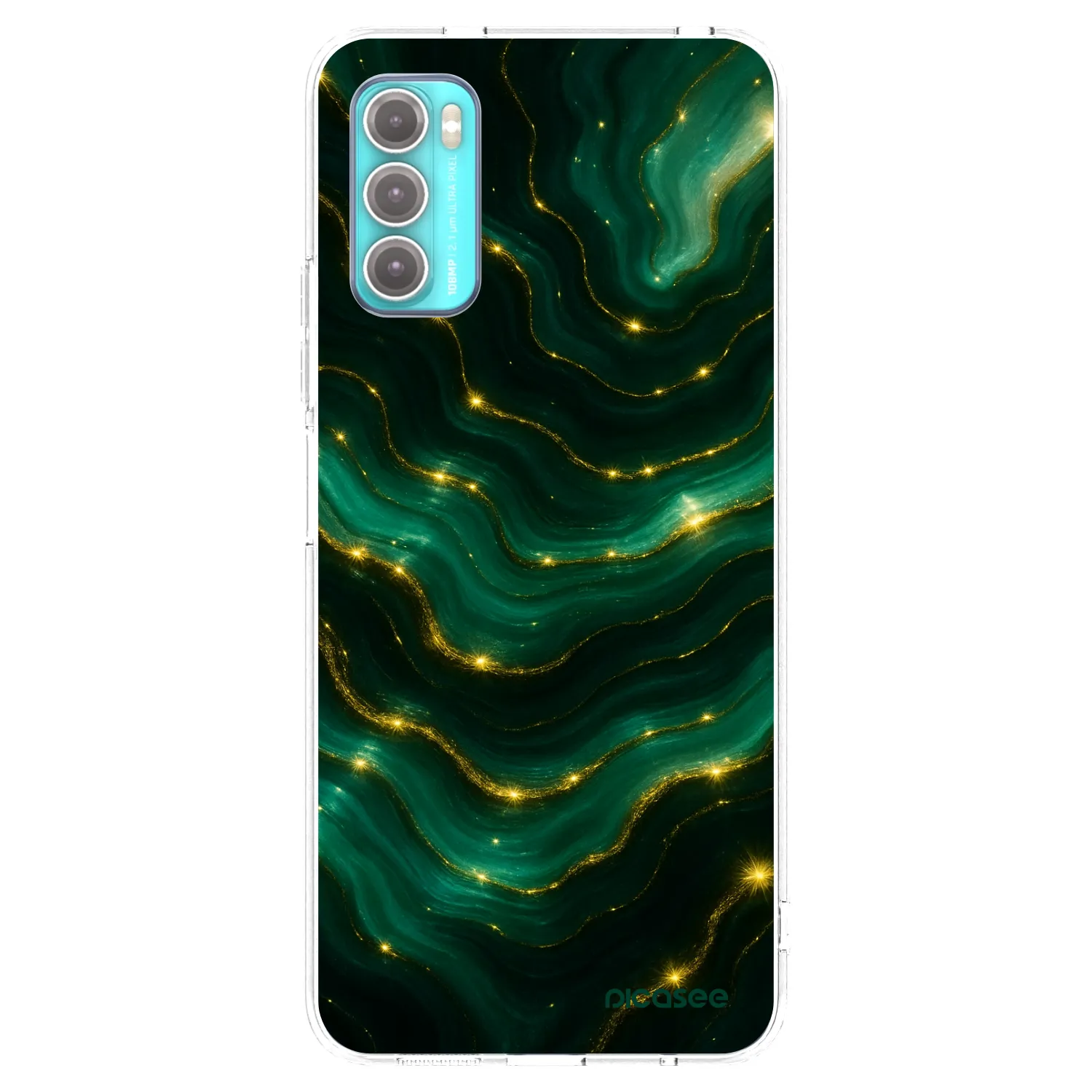 Picasee silikonska prozirna maskica za Motorola Moto G60 - Emerald