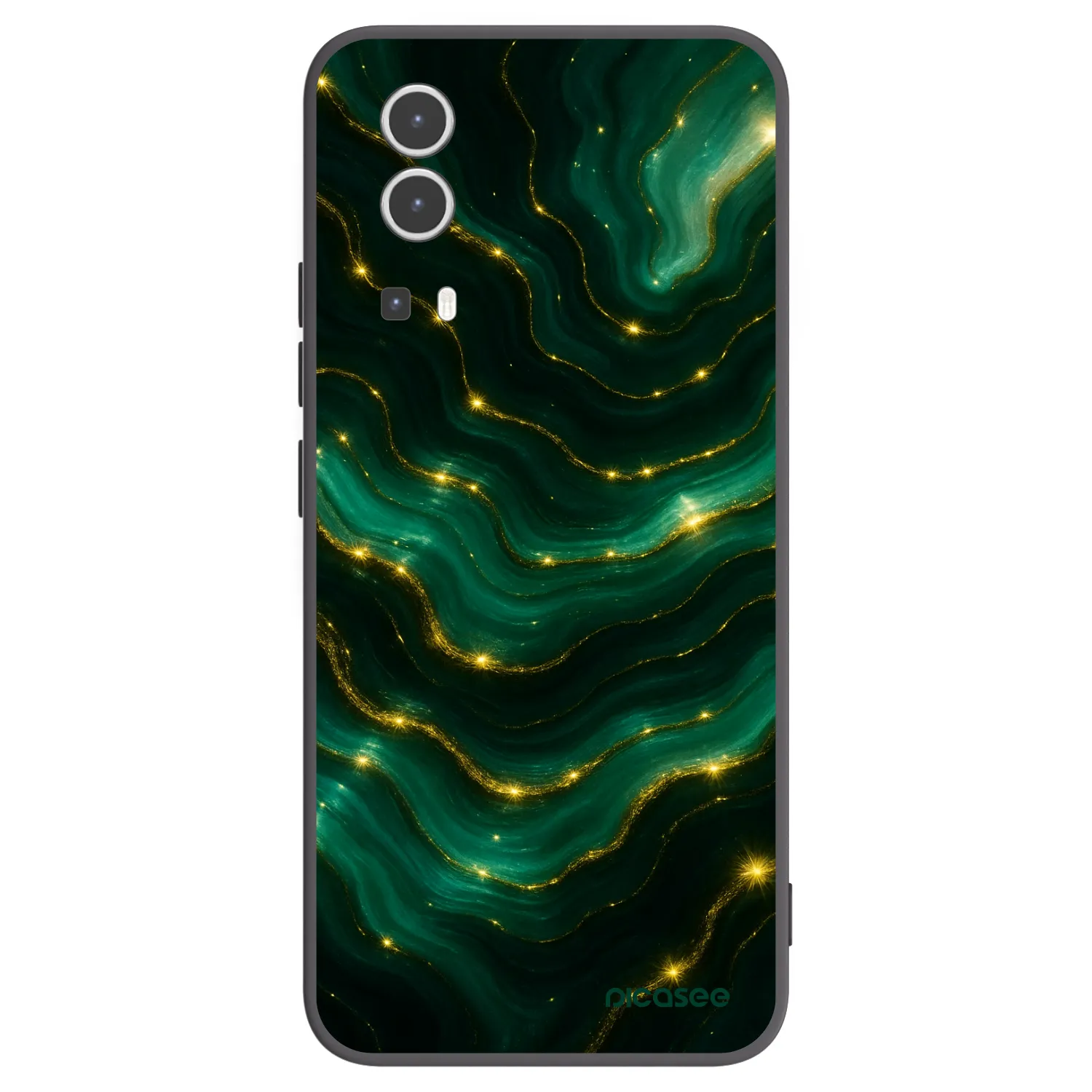 Picasee crna silikonska maskica za Vivo Y72 5G - Emerald