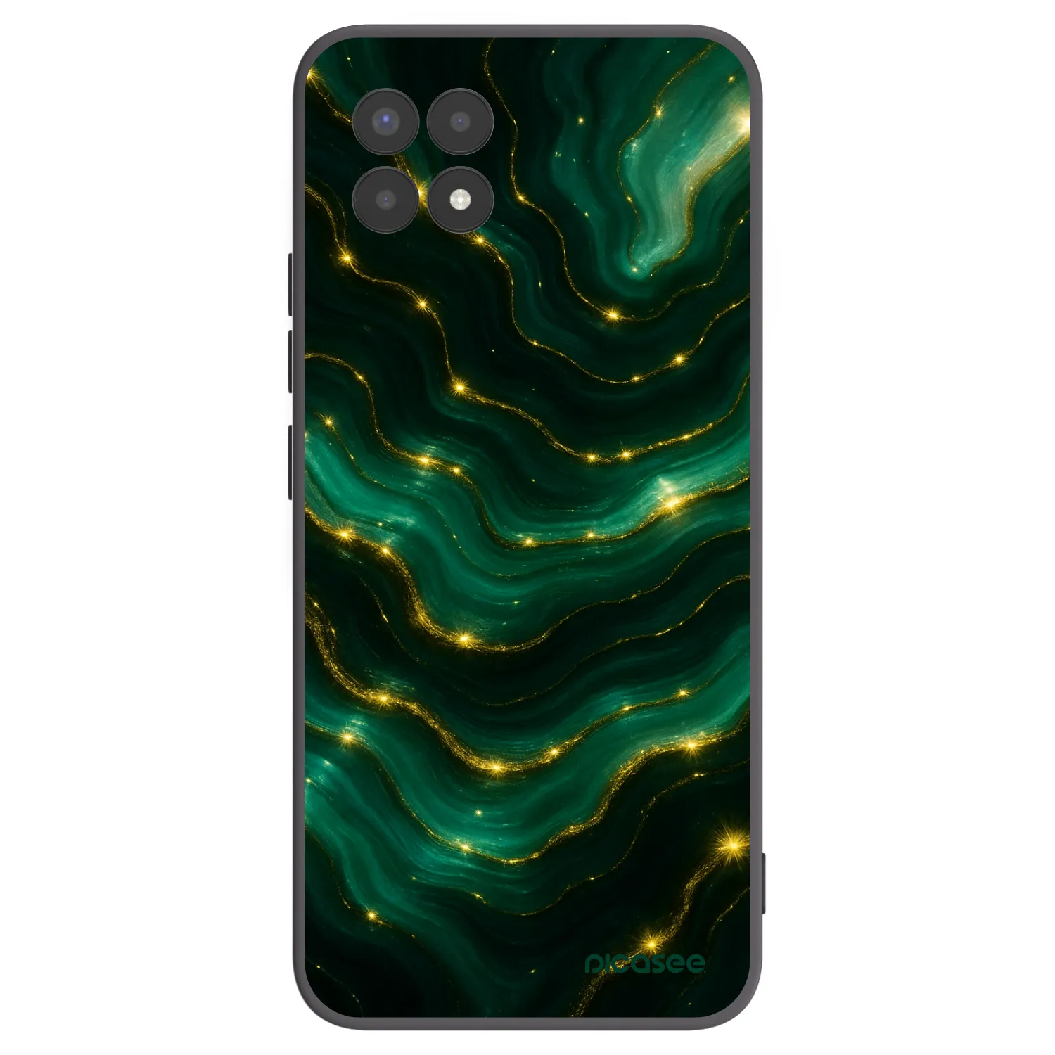 Picasee crna silikonska maskica za Realme 8i - Emerald