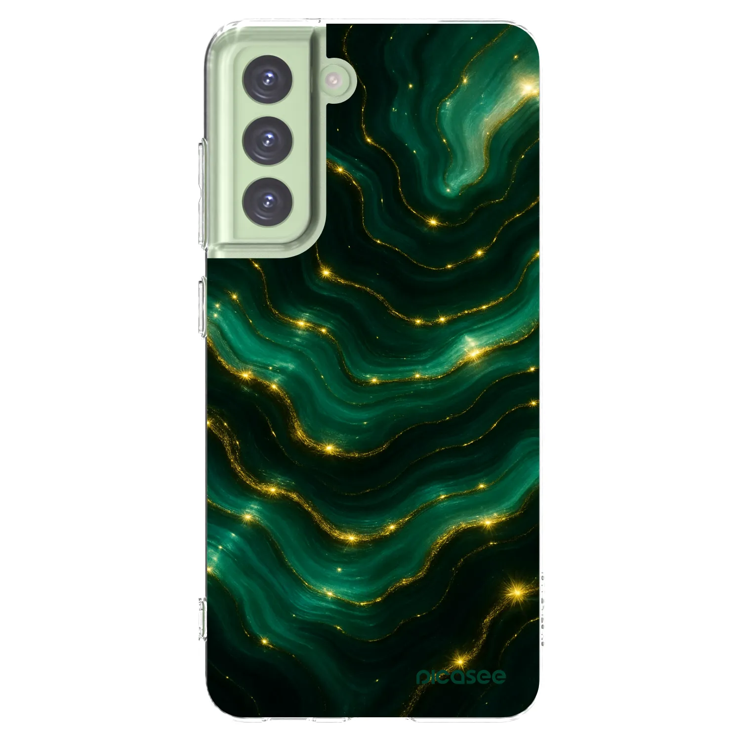 Picasee silikonska prozirna maskica za Samsung Galaxy S21 FE 5G - Emerald