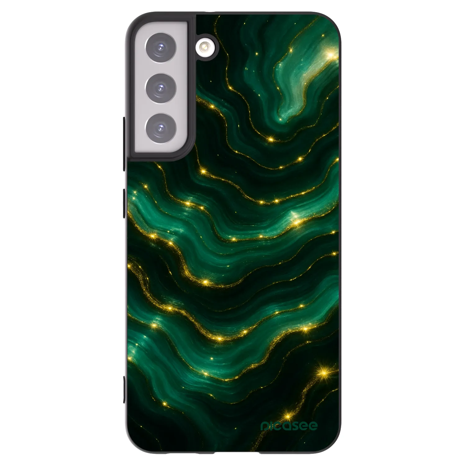Picasee crna silikonska maskica za Samsung Galaxy S22+ 5G - Emerald