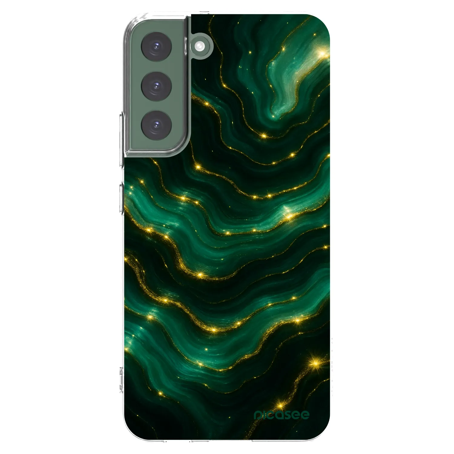 Picasee silikonska prozirna maskica za Samsung Galaxy S22+ 5G - Emerald