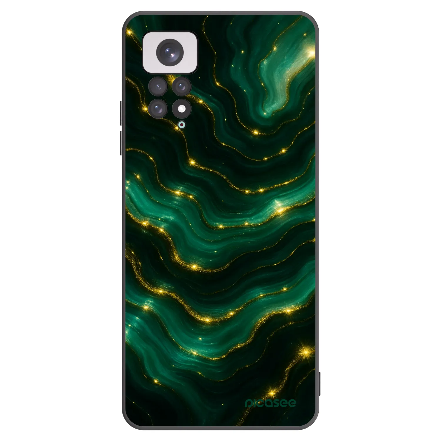 Picasee crna silikonska maskica za Xiaomi Redmi Note 11 - Emerald