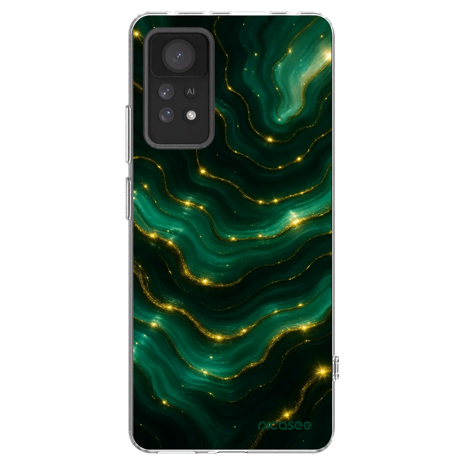 Picasee silikonska prozirna maskica za Xiaomi Redmi Note 11 Pro - Emerald