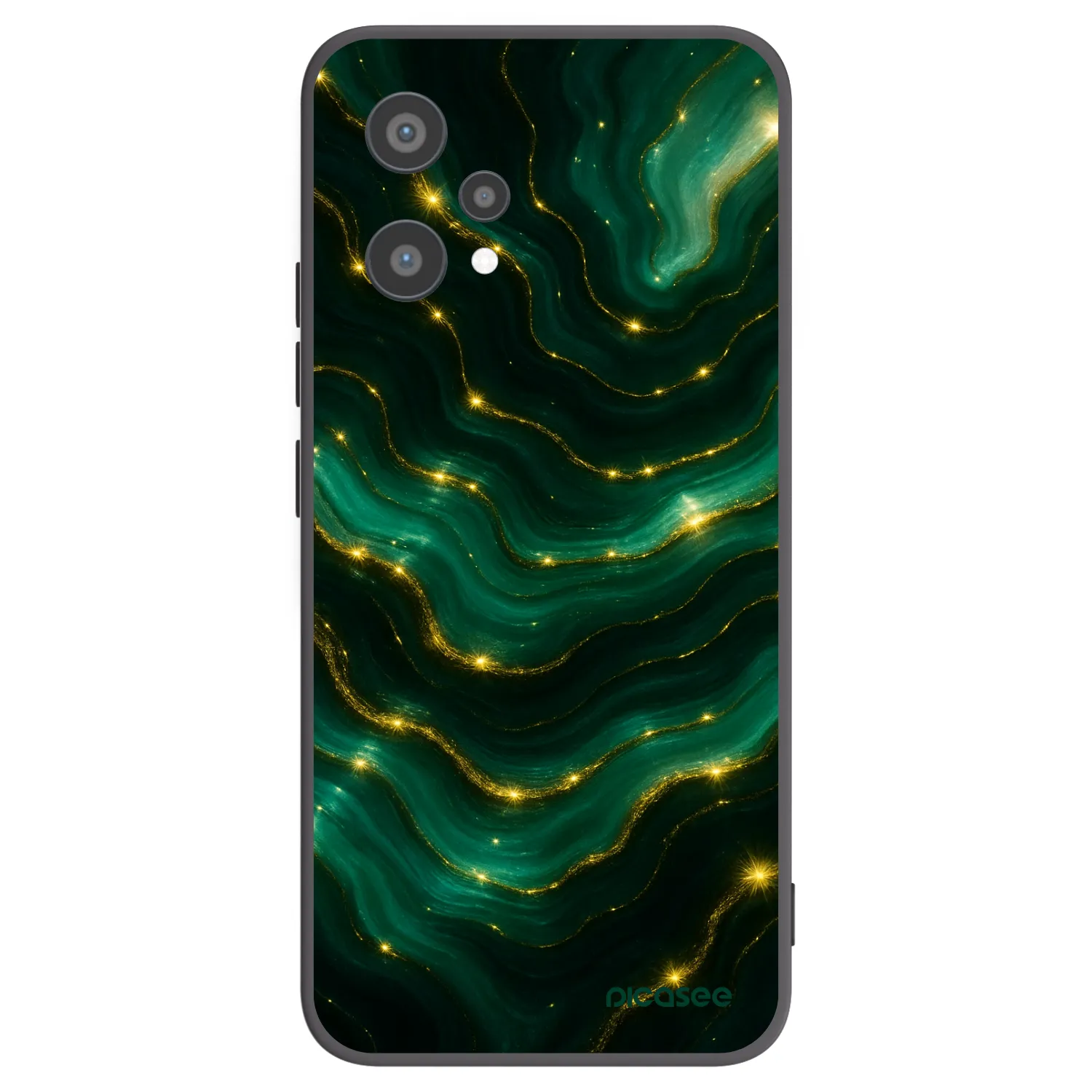 Picasee crna silikonska maskica za Realme 9 Pro 5G - Emerald