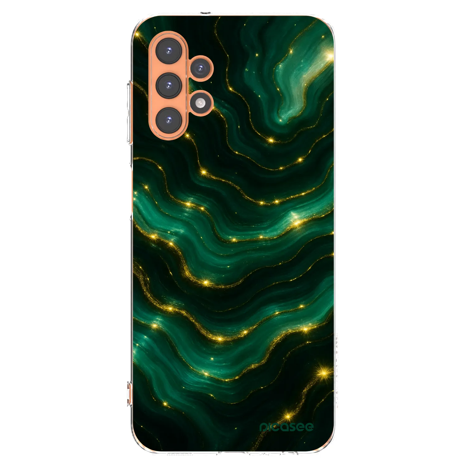 Picasee silikonska prozirna maskica za Samsung Galaxy A13 4G A135 - Emerald