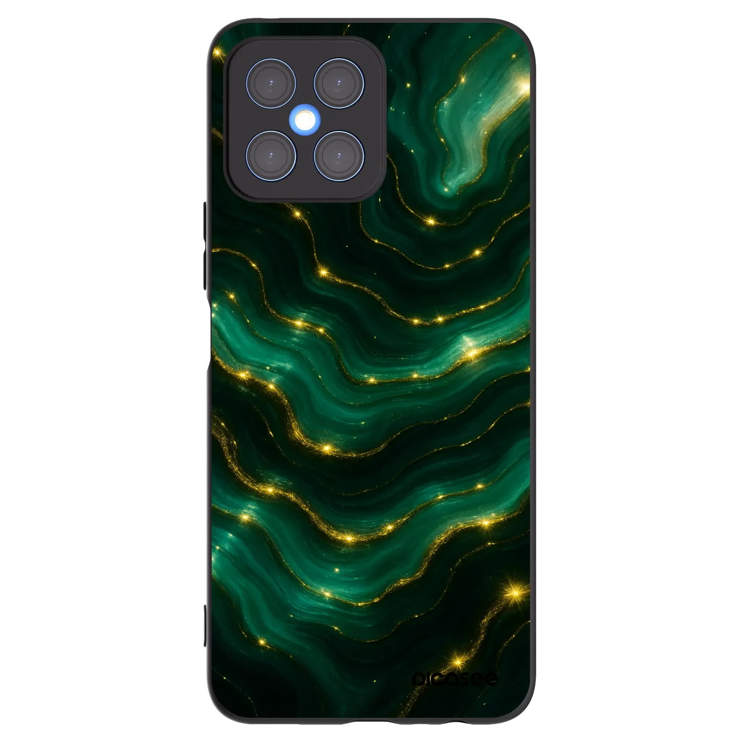 Picasee crna silikonska maskica za Honor X8 4G - Emerald
