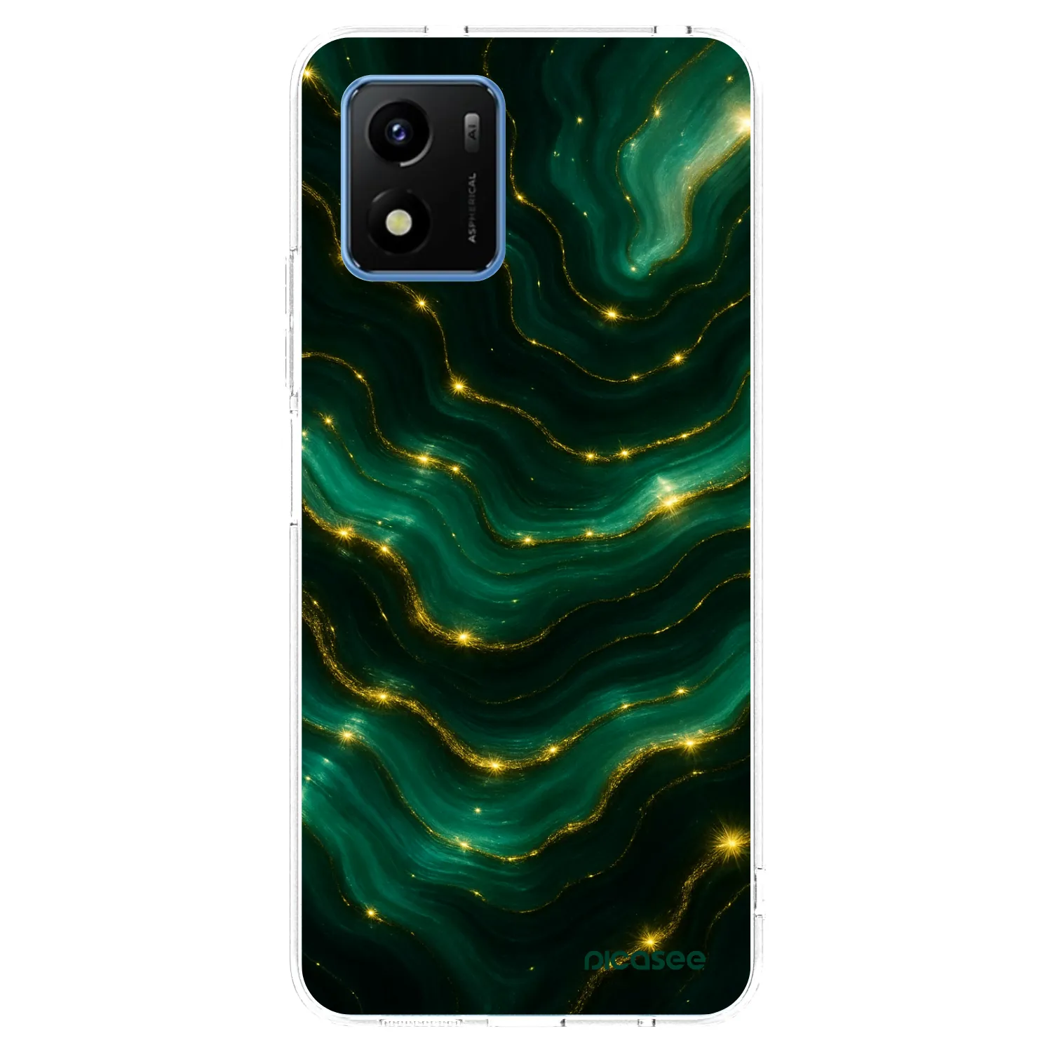 Picasee silikonska prozirna maskica za Vivo Y01 - Emerald