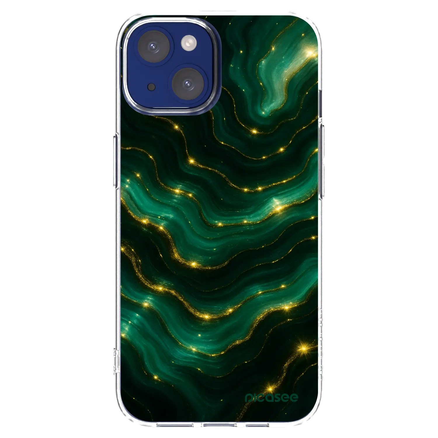 Picasee silikonska prozirna maskica za Apple iPhone 14 - Emerald