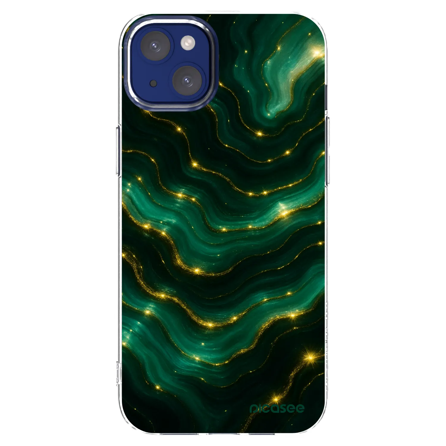 Picasee silikonska prozirna maskica za Apple iPhone 14 Plus - Emerald
