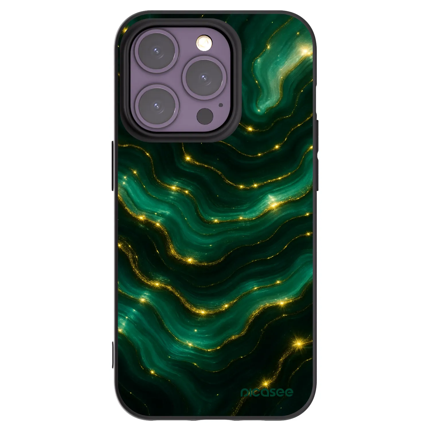 Picasee crna silikonska maskica za Apple iPhone 14 Pro - Emerald