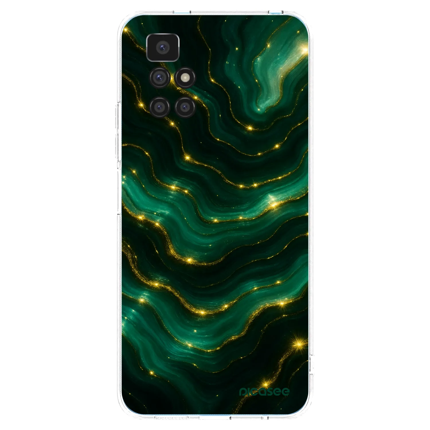 Picasee silikonska prozirna maskica za Xiaomi Redmi 10 (2022) - Emerald