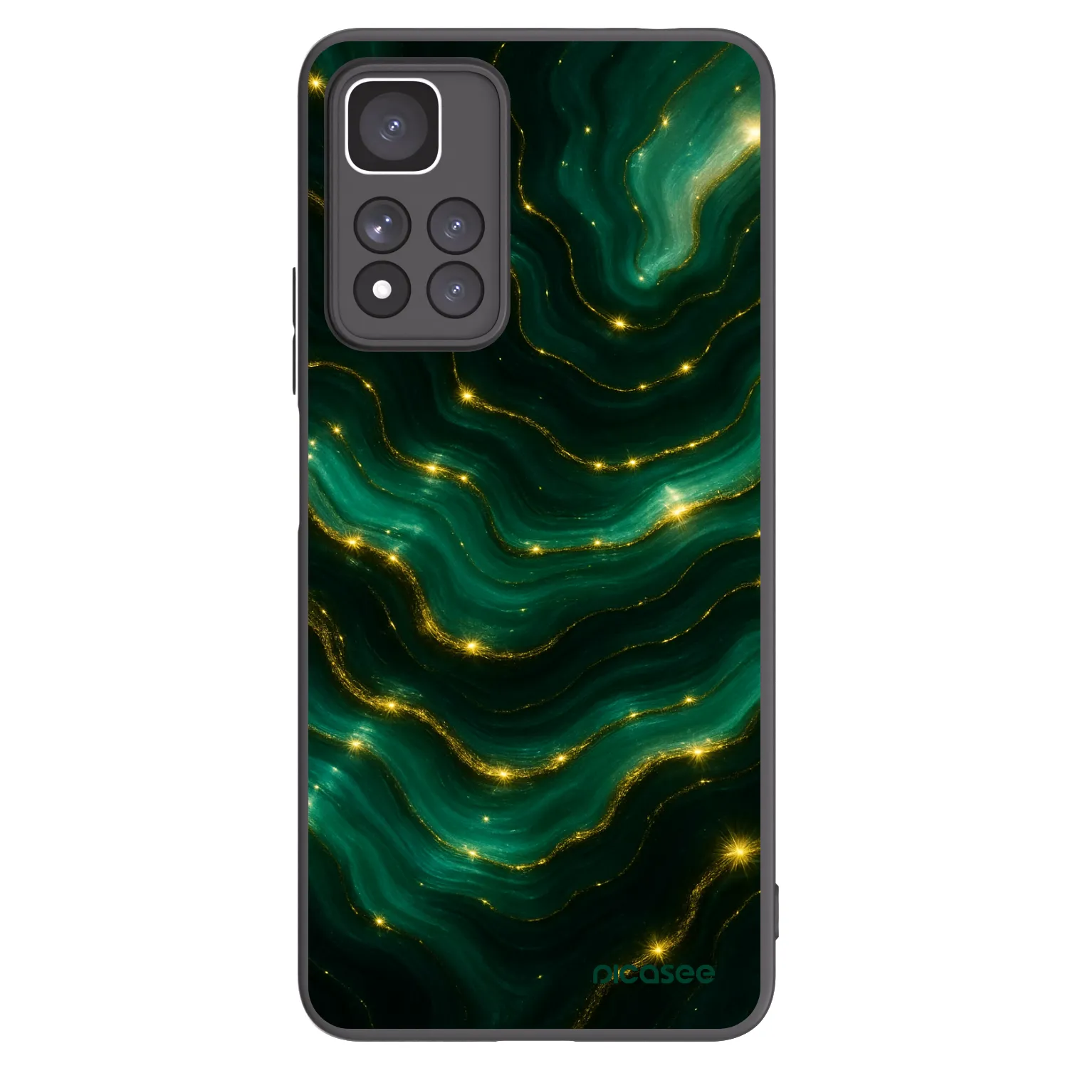 Picasee crna silikonska maskica za Xiaomi Redmi Note 11 Pro+ 5G - Emerald