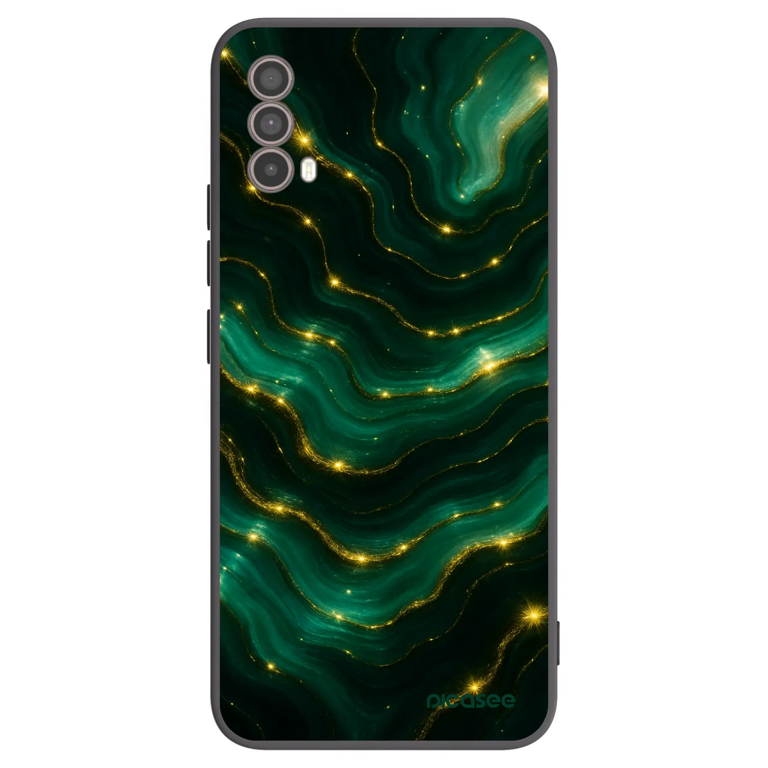 Picasee crna silikonska maskica za Motorola Moto E40 - Emerald