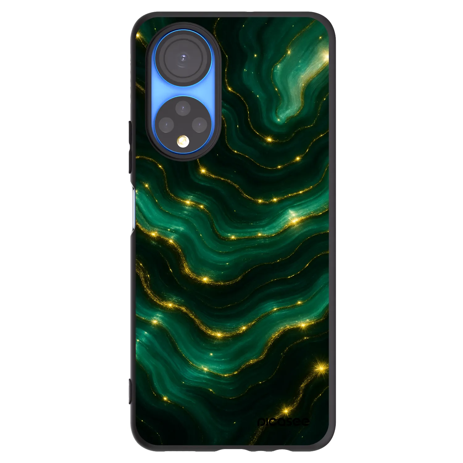 Picasee crna silikonska maskica za Honor X7 - Emerald
