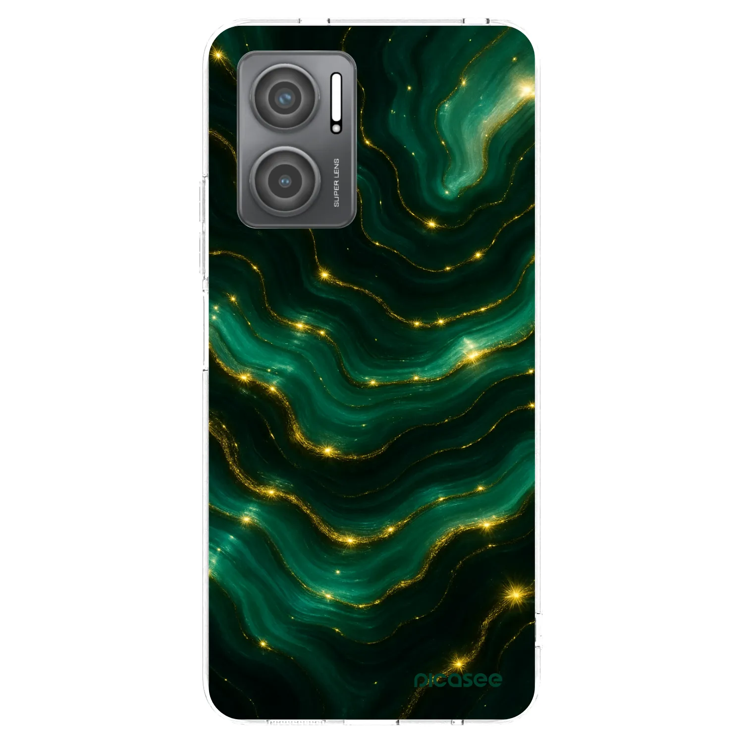 Picasee silikonska prozirna maskica za Xiaomi Redmi 10 5G - Emerald