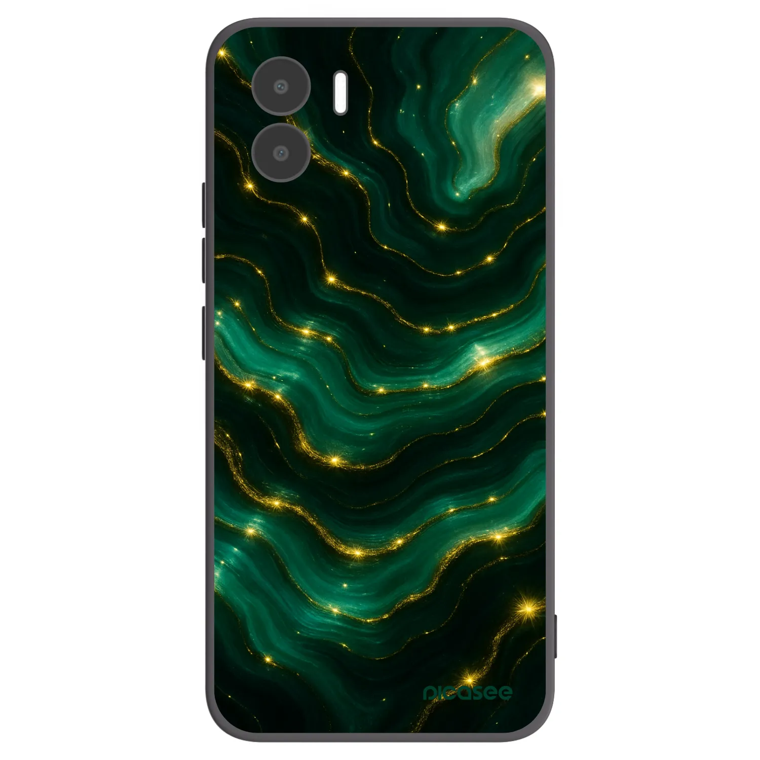 Picasee crna silikonska maskica za Xiaomi Redmi A1 - Emerald