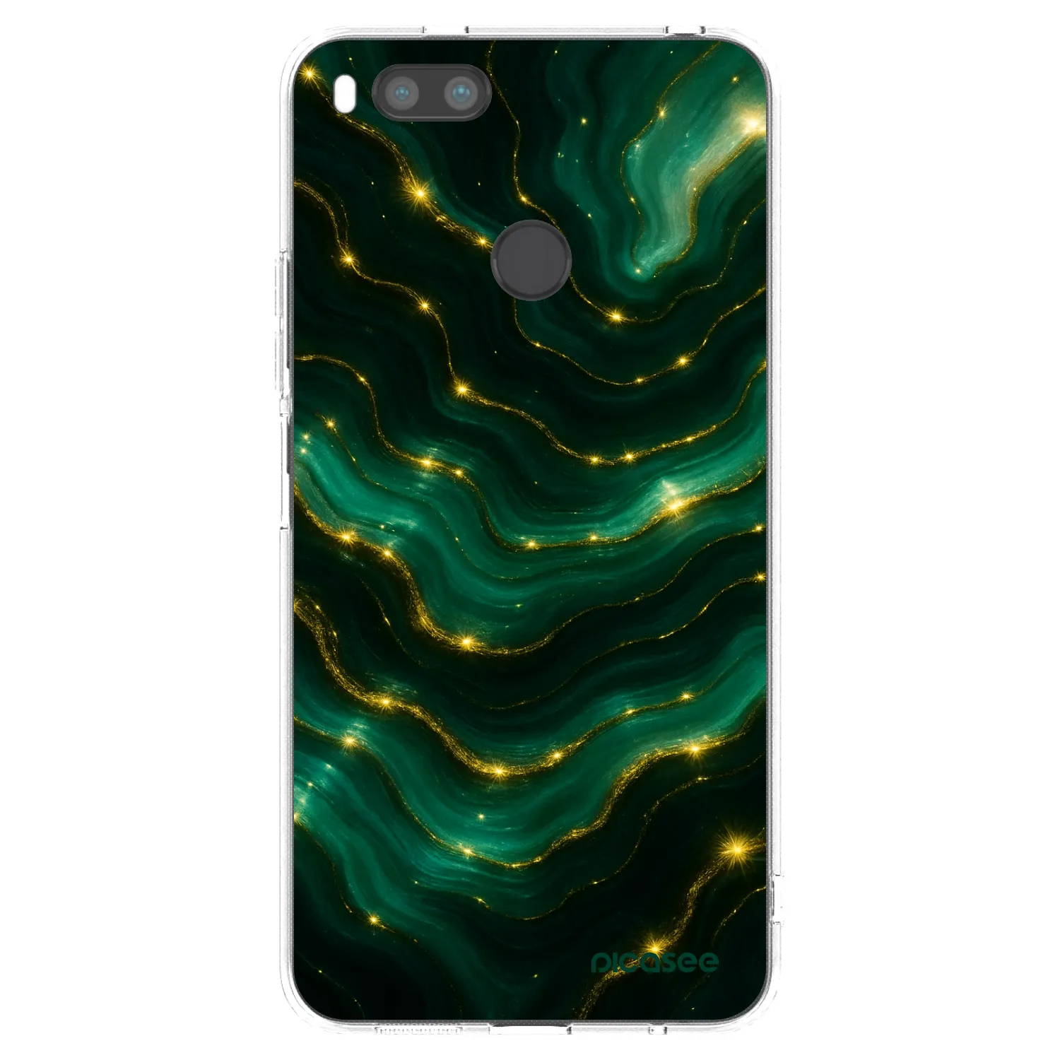Picasee silikonska prozirna maskica za Xiaomi Redmi A1 - Emerald