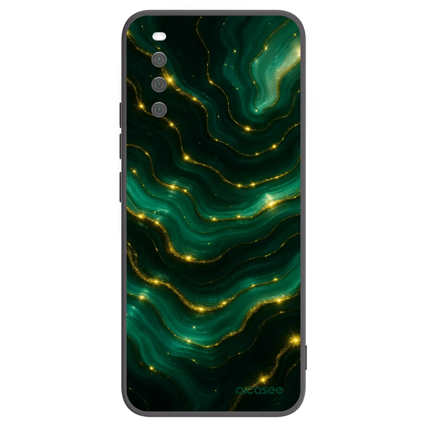 Picasee crna silikonska maskica za Sony Xperia 10 III - Emerald