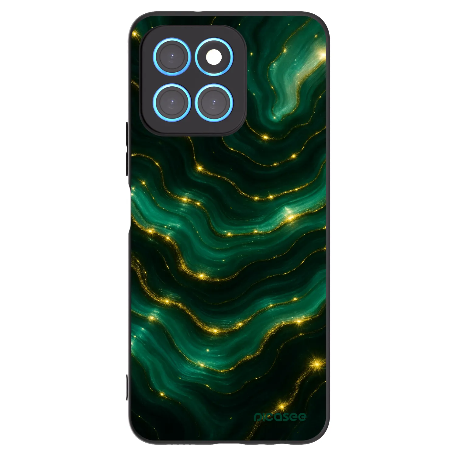 Picasee crna silikonska maskica za Honor X6 - Emerald