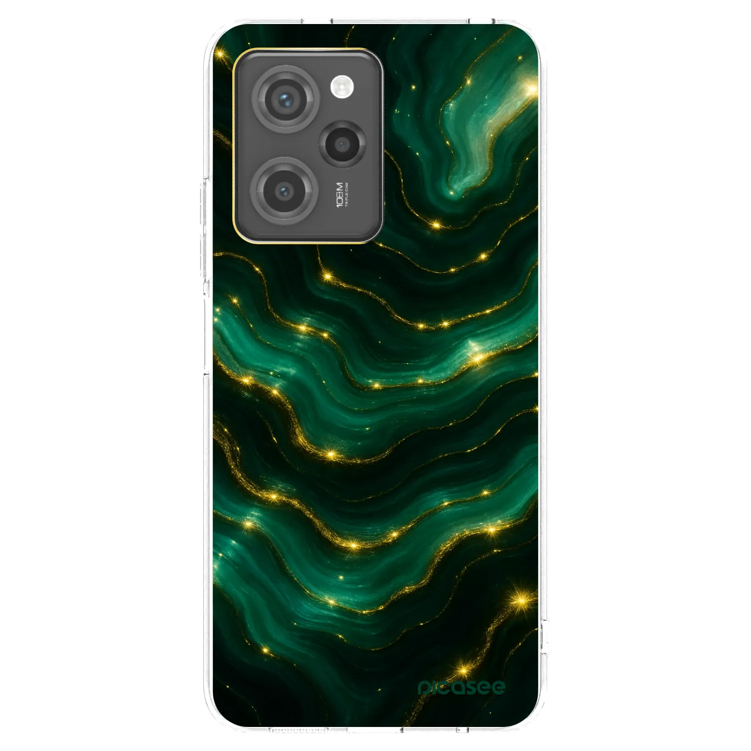 Picasee silikonska prozirna maskica za Xiaomi Poco X5 Pro - Emerald