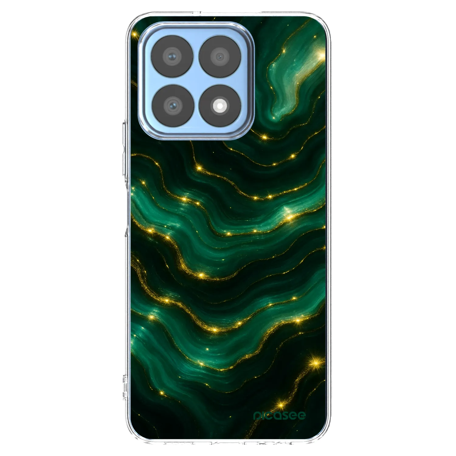 Picasee silikonska prozirna maskica za Honor X8a - Emerald