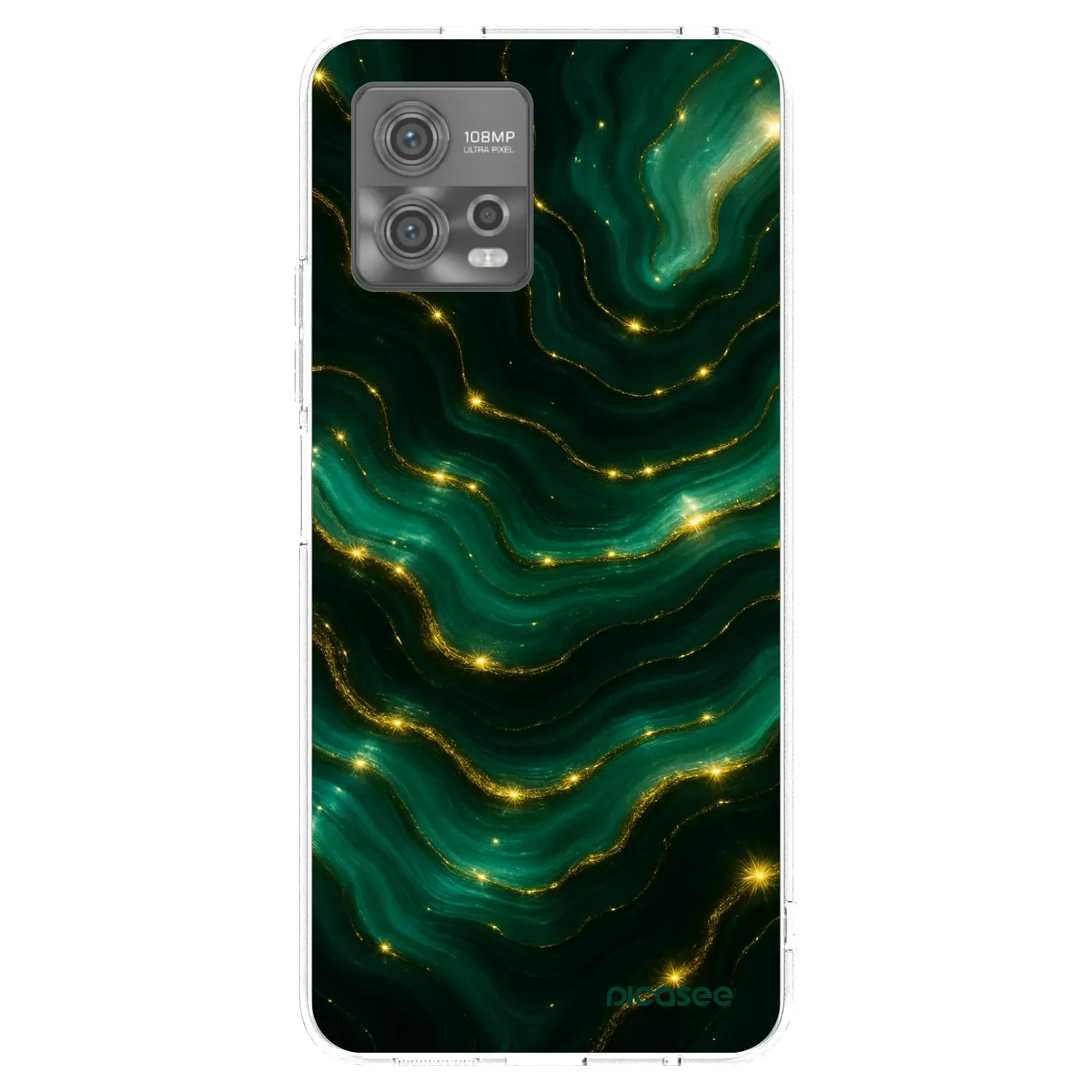Picasee silikonska prozirna maskica za Motorola Moto G72 - Emerald