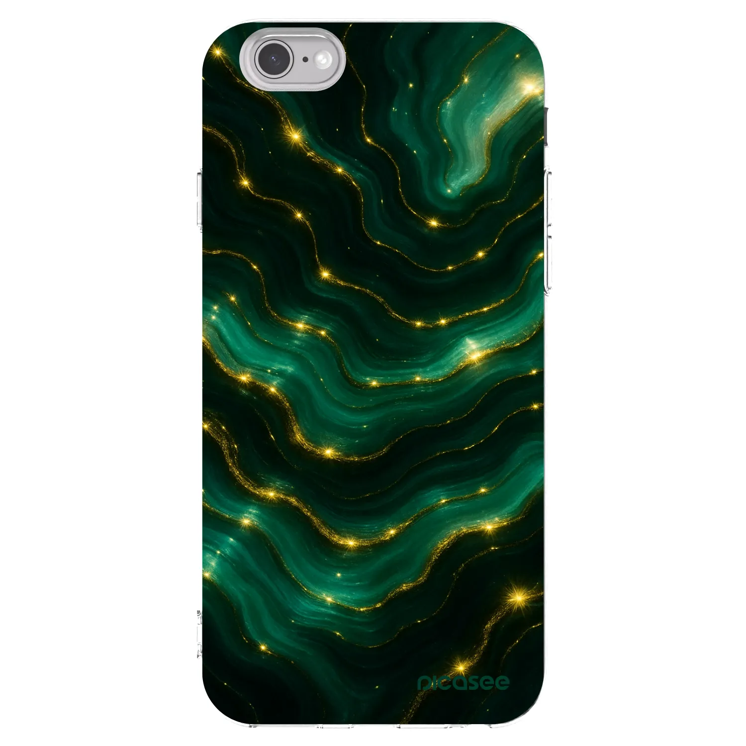 Picasee silikonska prozirna maskica za Apple iPhone 6/6S - Emerald
