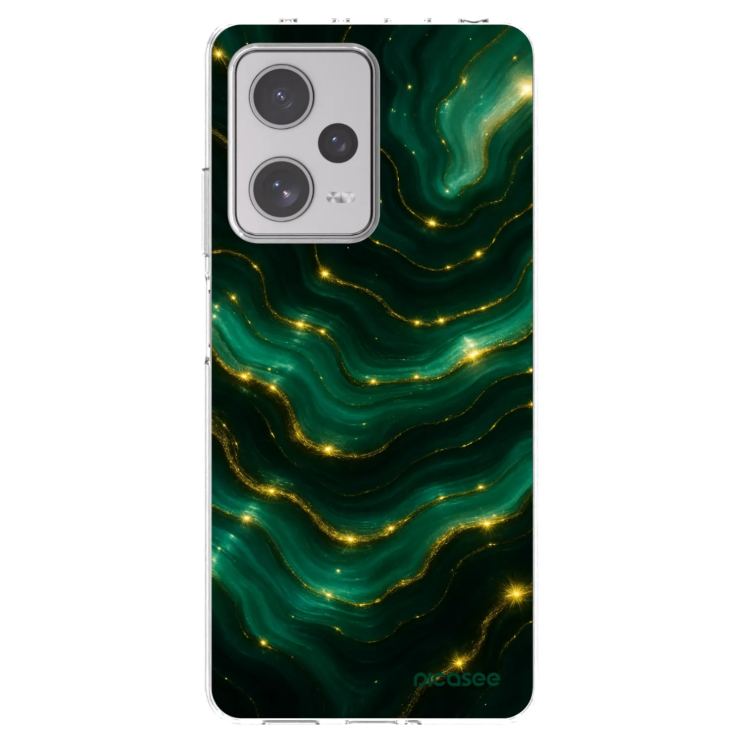 Picasee silikonska prozirna maskica za Xiaomi Redmi Note 12 Pro+ 5G - Emerald