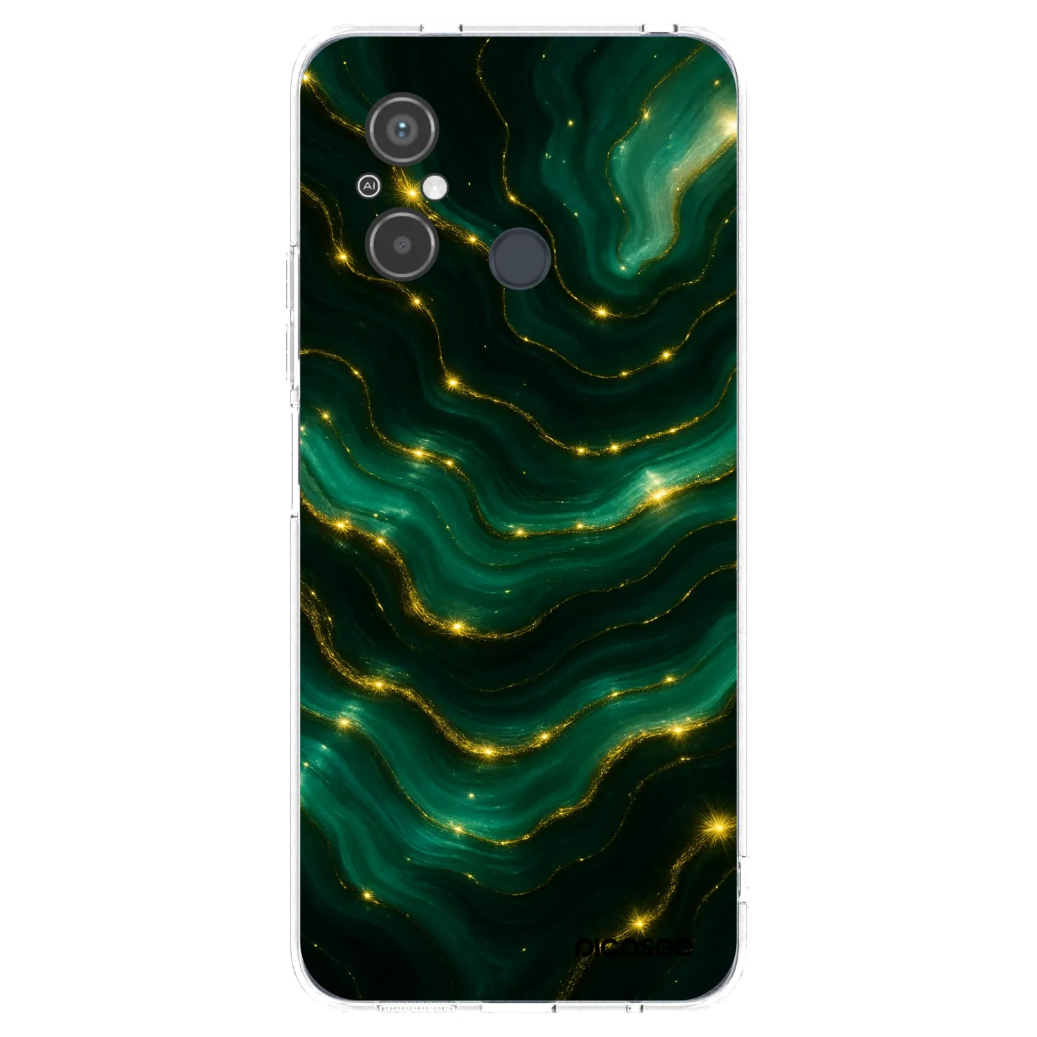 Picasee silikonska prozirna maskica za Xiaomi Redmi 12C - Emerald